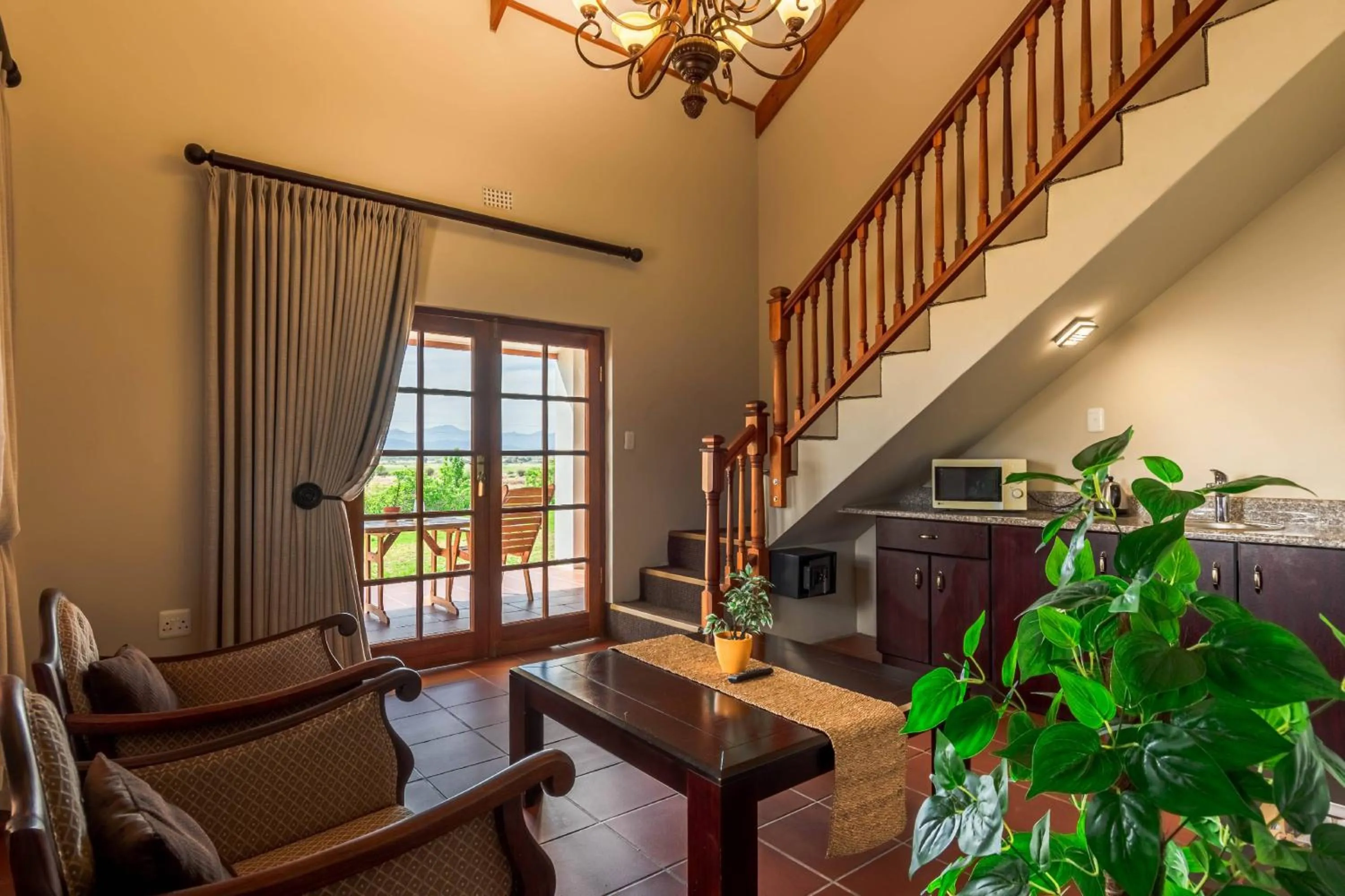Seating area in Mooiplaas Guesthouse
