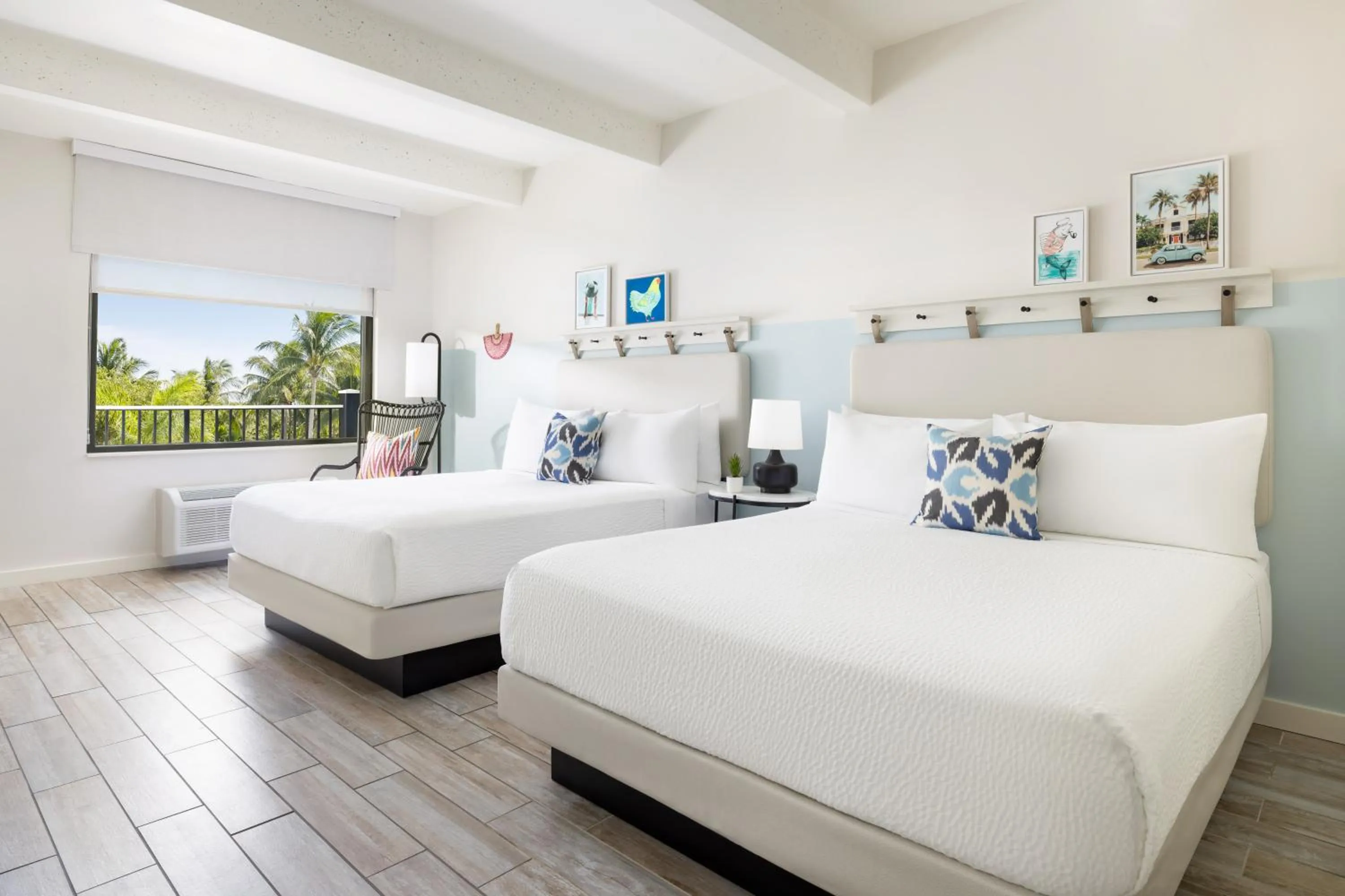 Bed in Blue Flamingo Resort Key West