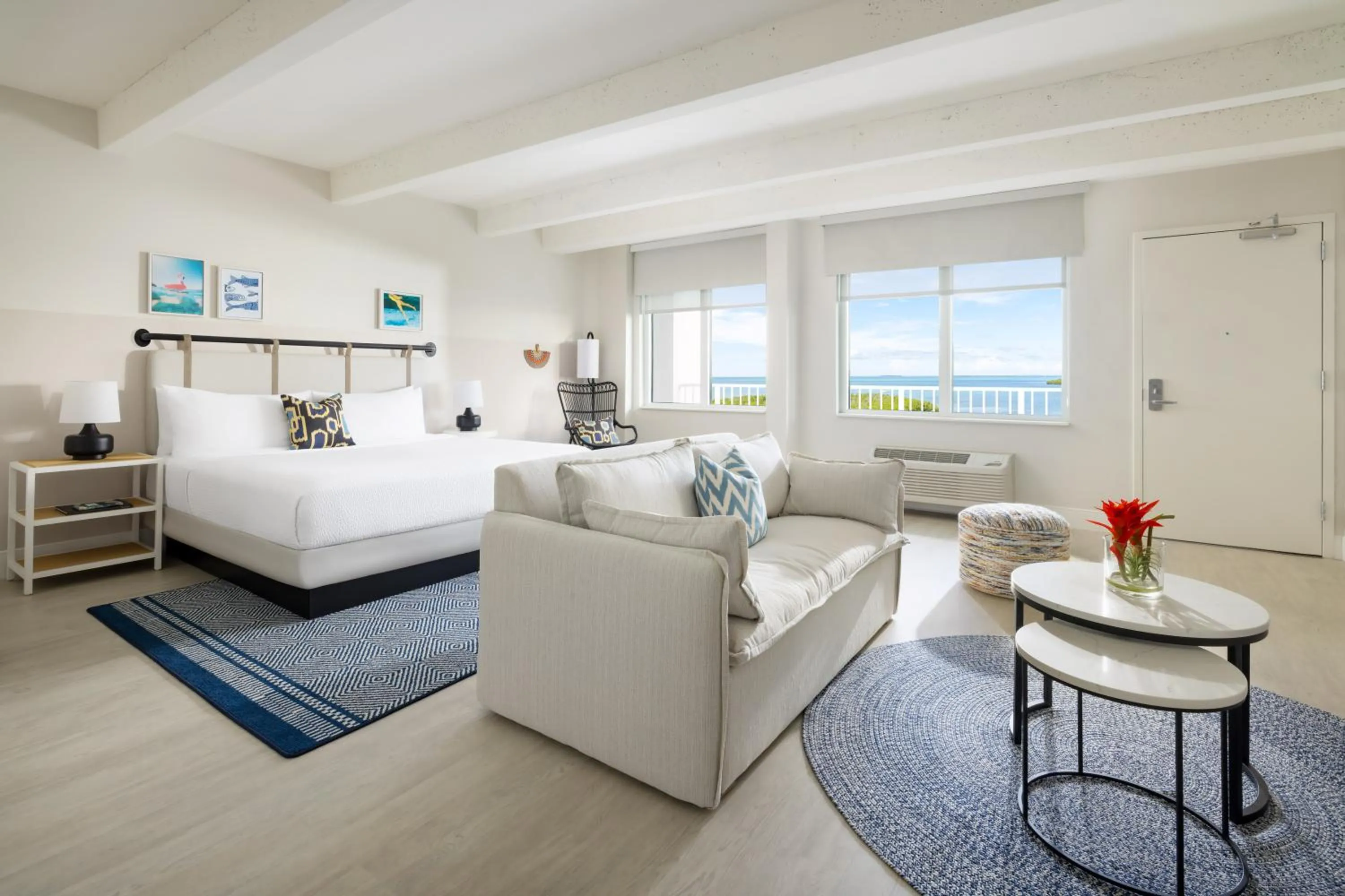 Bed in Blue Flamingo Resort Key West