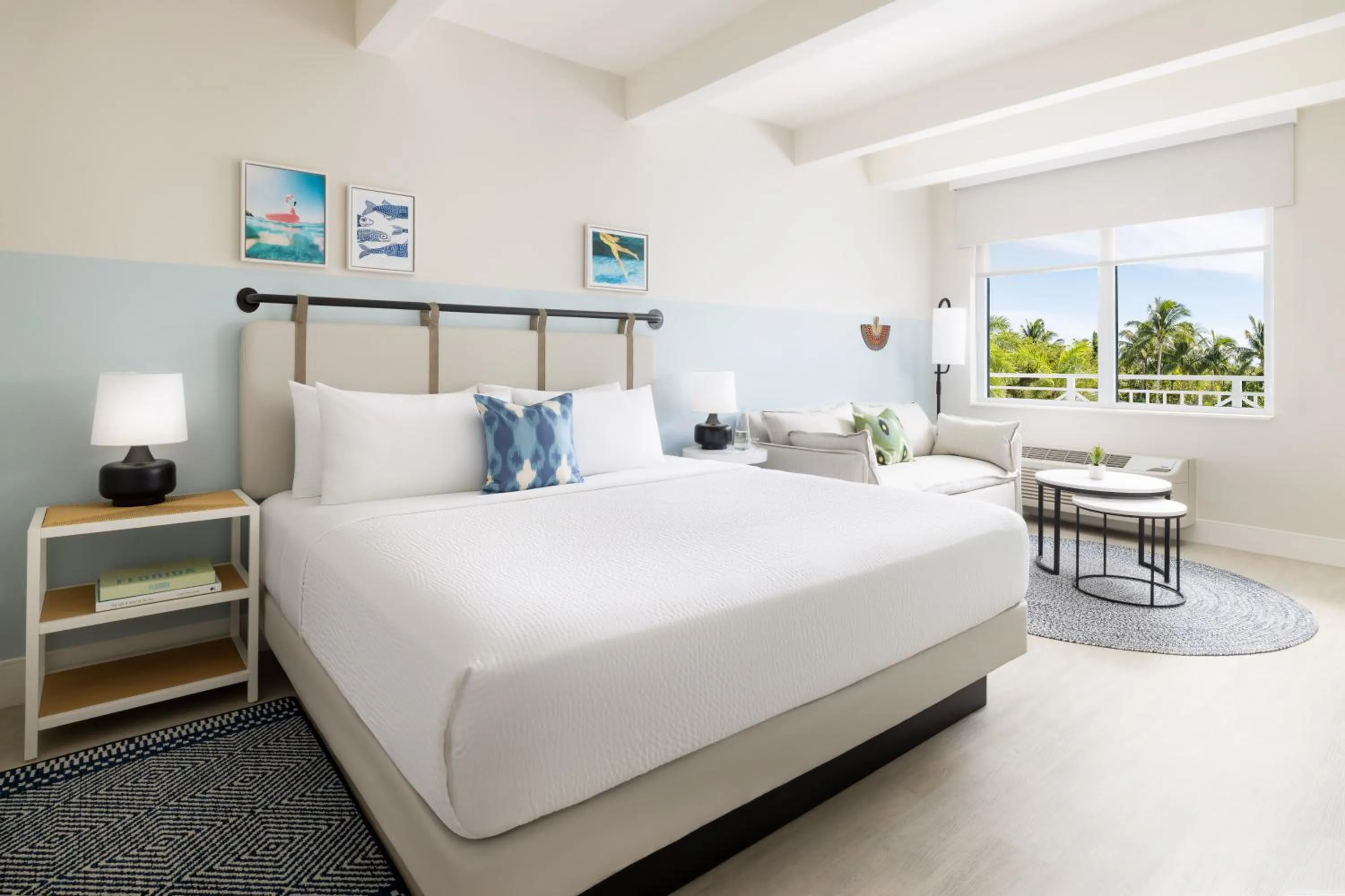 Bed in Blue Flamingo Resort Key West