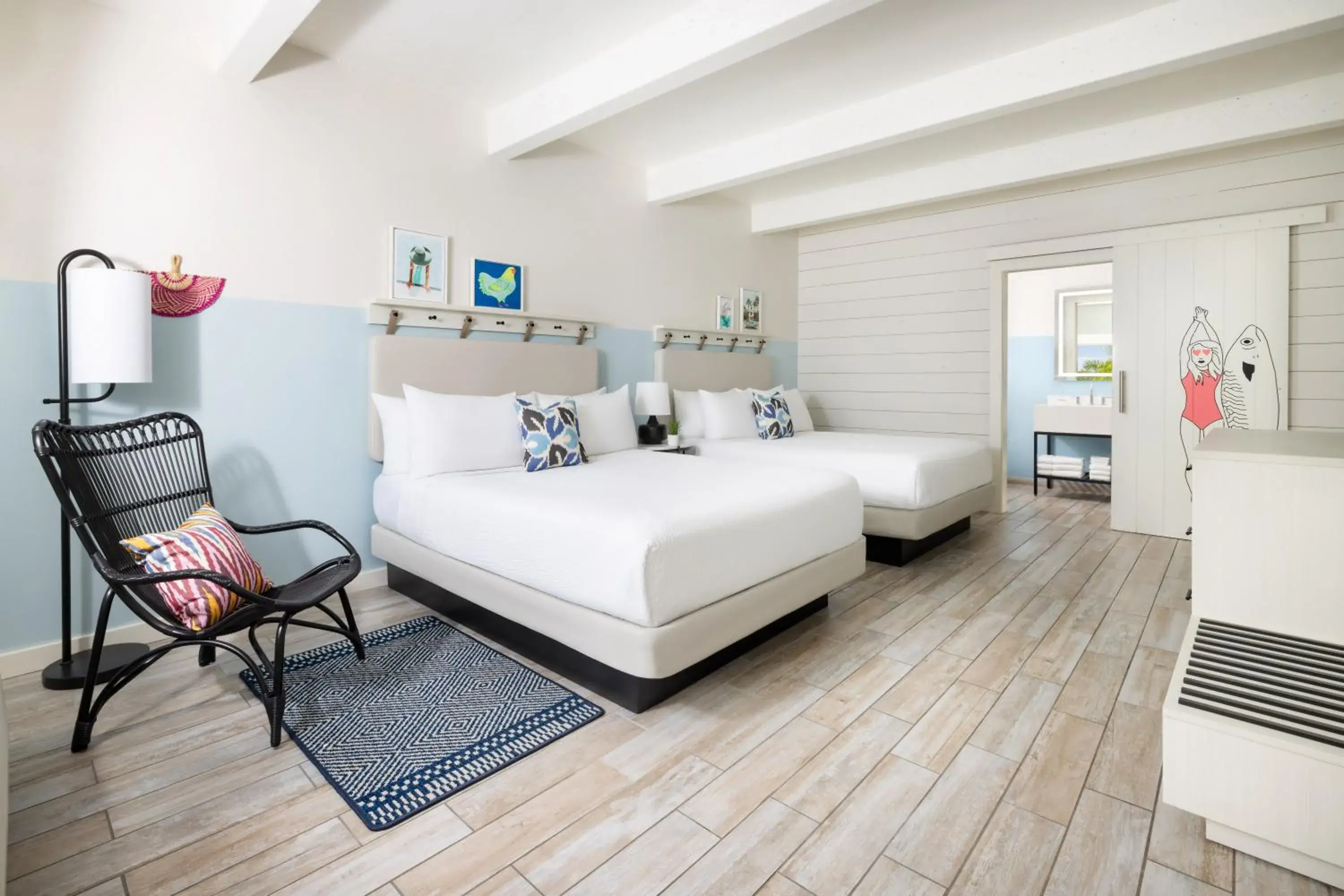 Ocean View Two Queen Beds in Blue Flamingo Resort Key West Ocean View Two Queen Beds in Blue Flamingo Resort Key West