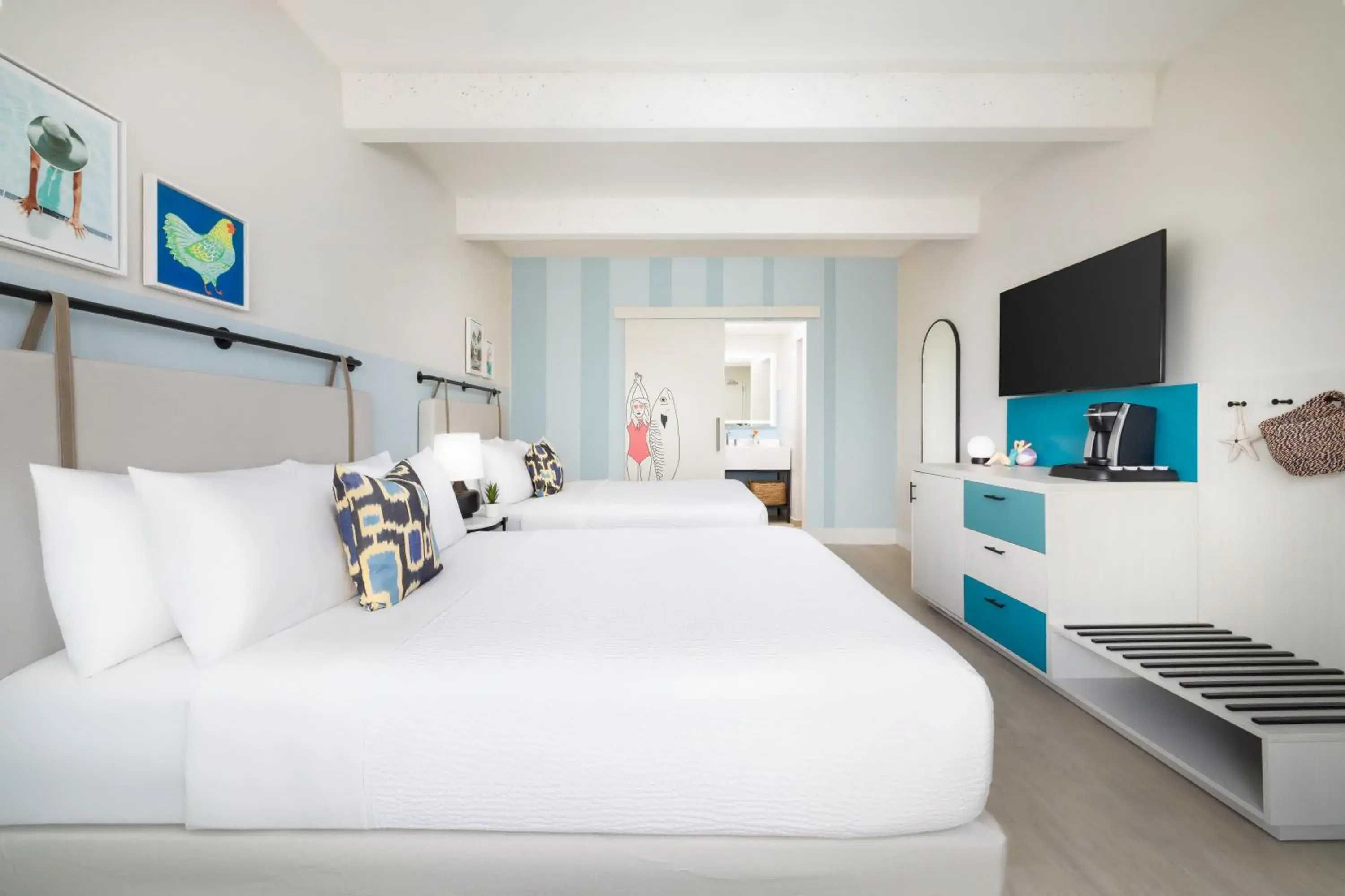 Ocean View Two Queen Beds Hearing Accessible in Blue Flamingo Resort Key West Ocean View Two Queen Beds Hearing Accessible in Blue Flamingo Resort Key West