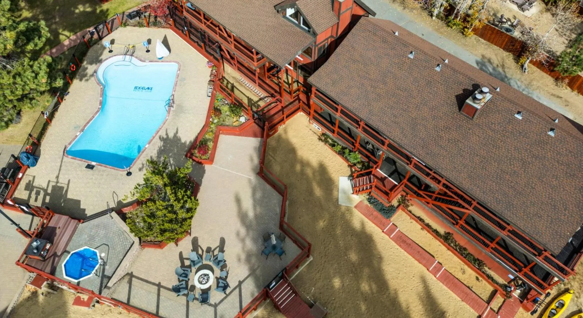 Bird's eye view in Tahoe Edgelake Beach Club