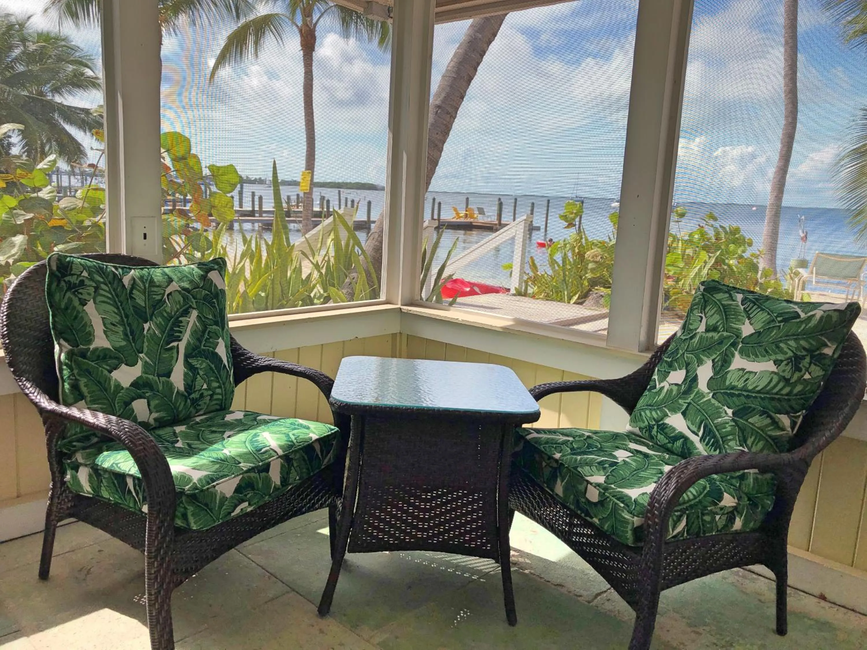 Patio in The Pelican Key Largo Cottages