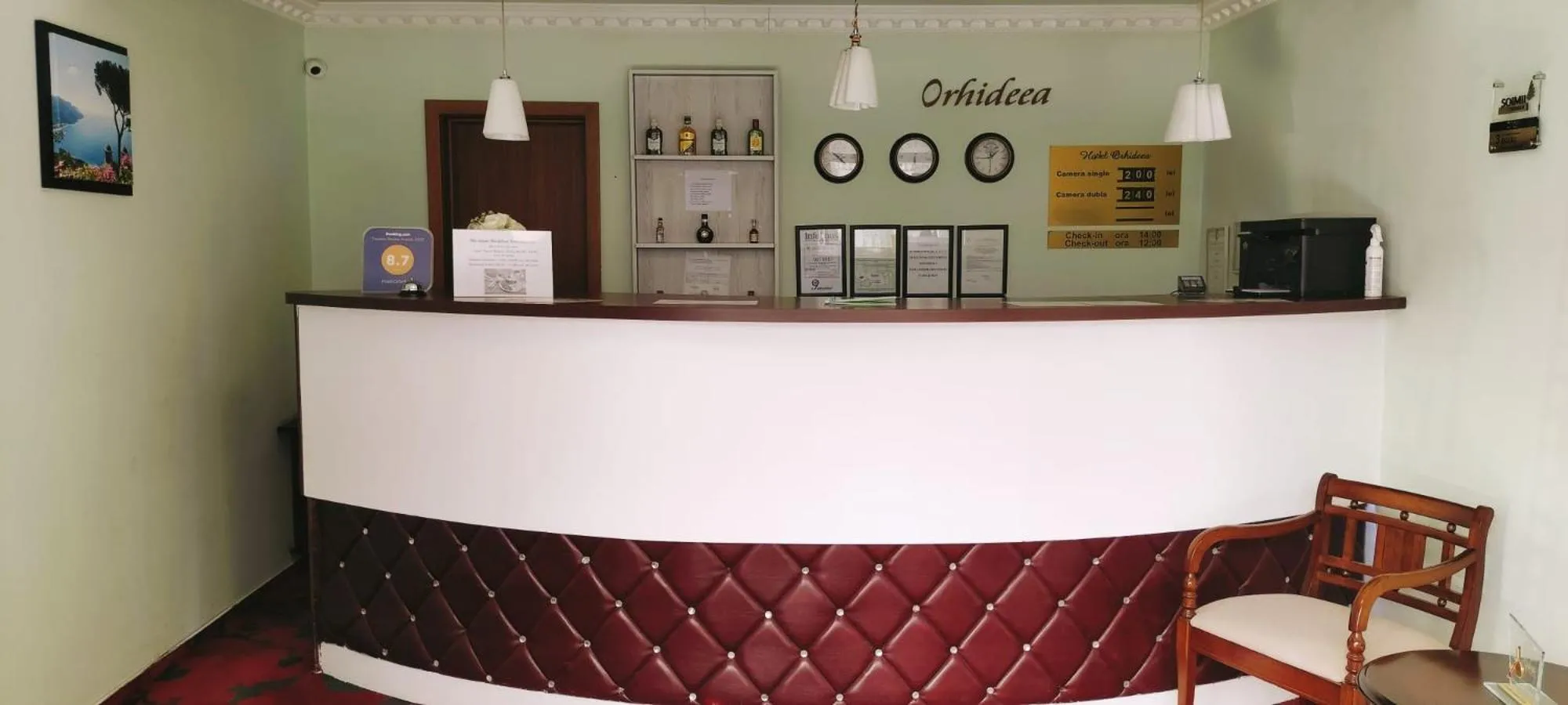 Lobby or reception in Hostel Orhideea