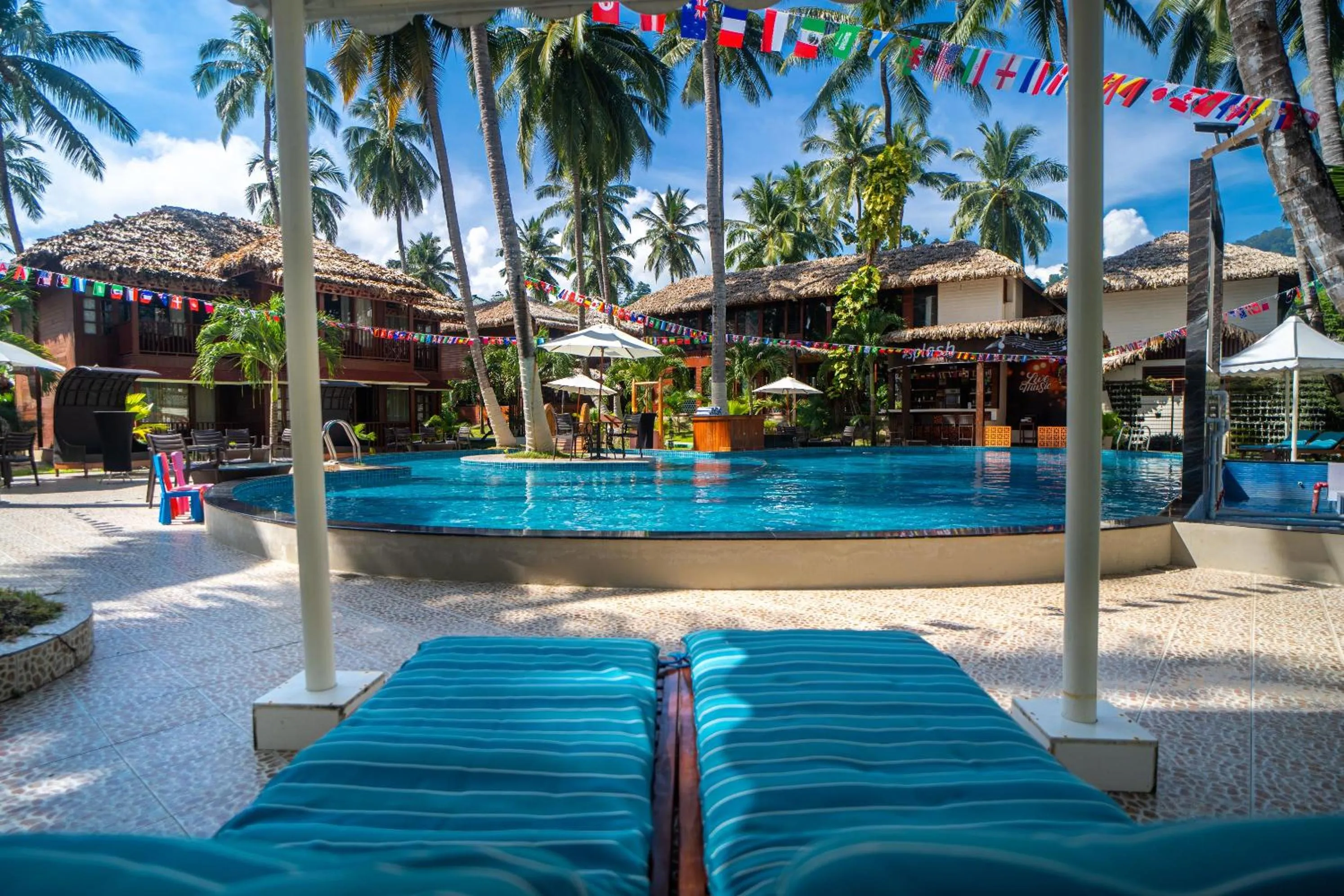Pool view in Coral Reef Resort & Spa, Havelock