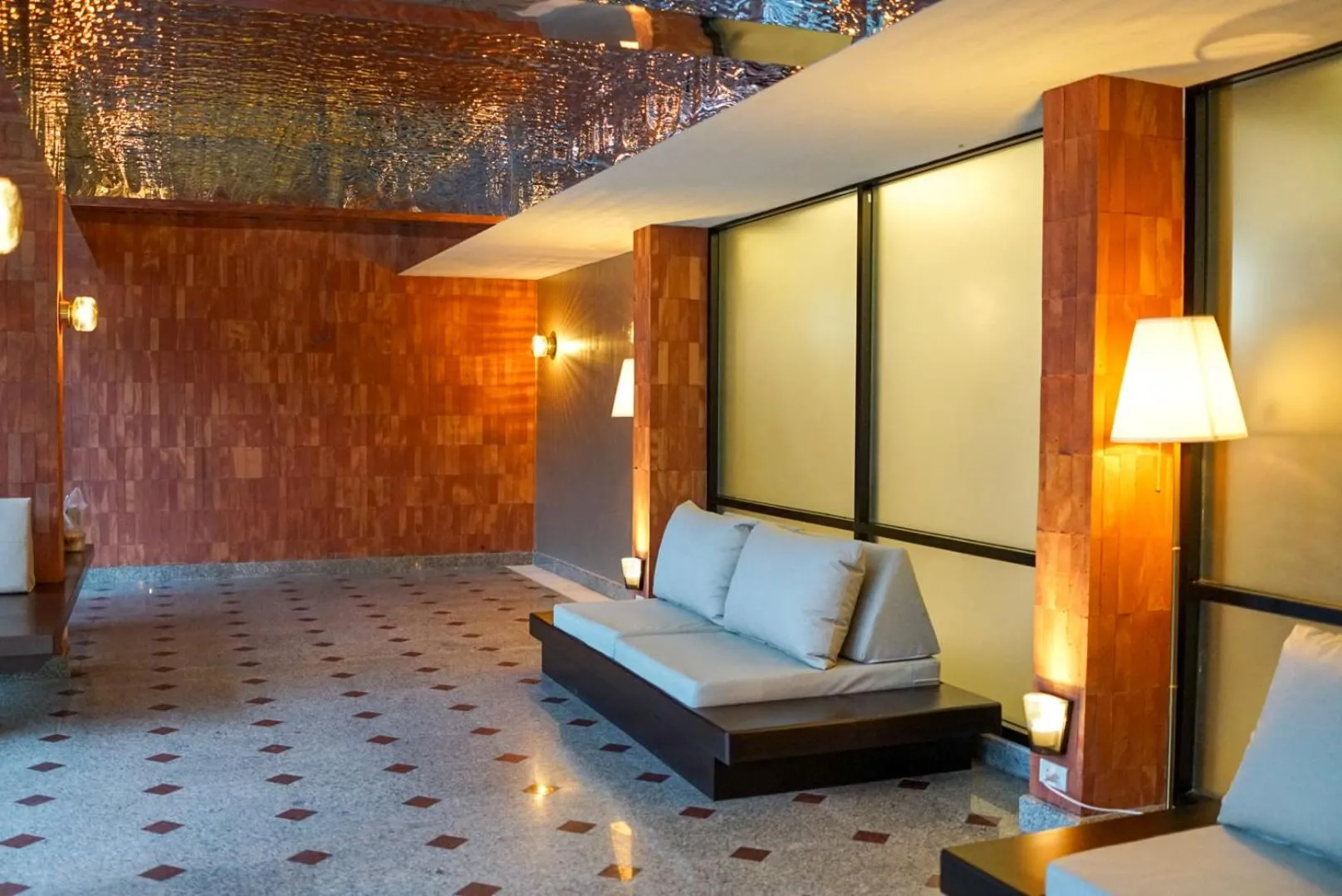 Seating area in Wangkaew Hotel