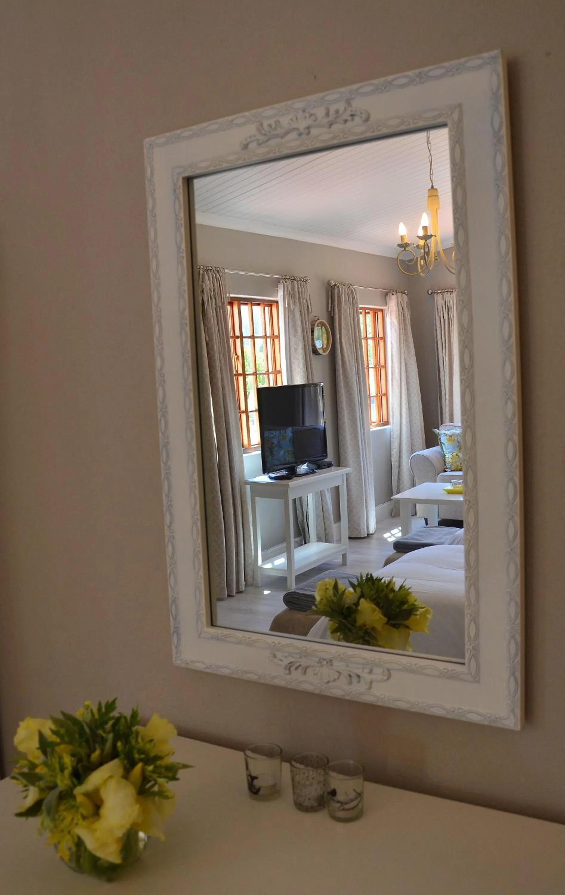 Decorative detail, Bed in By The Way Guesthouse