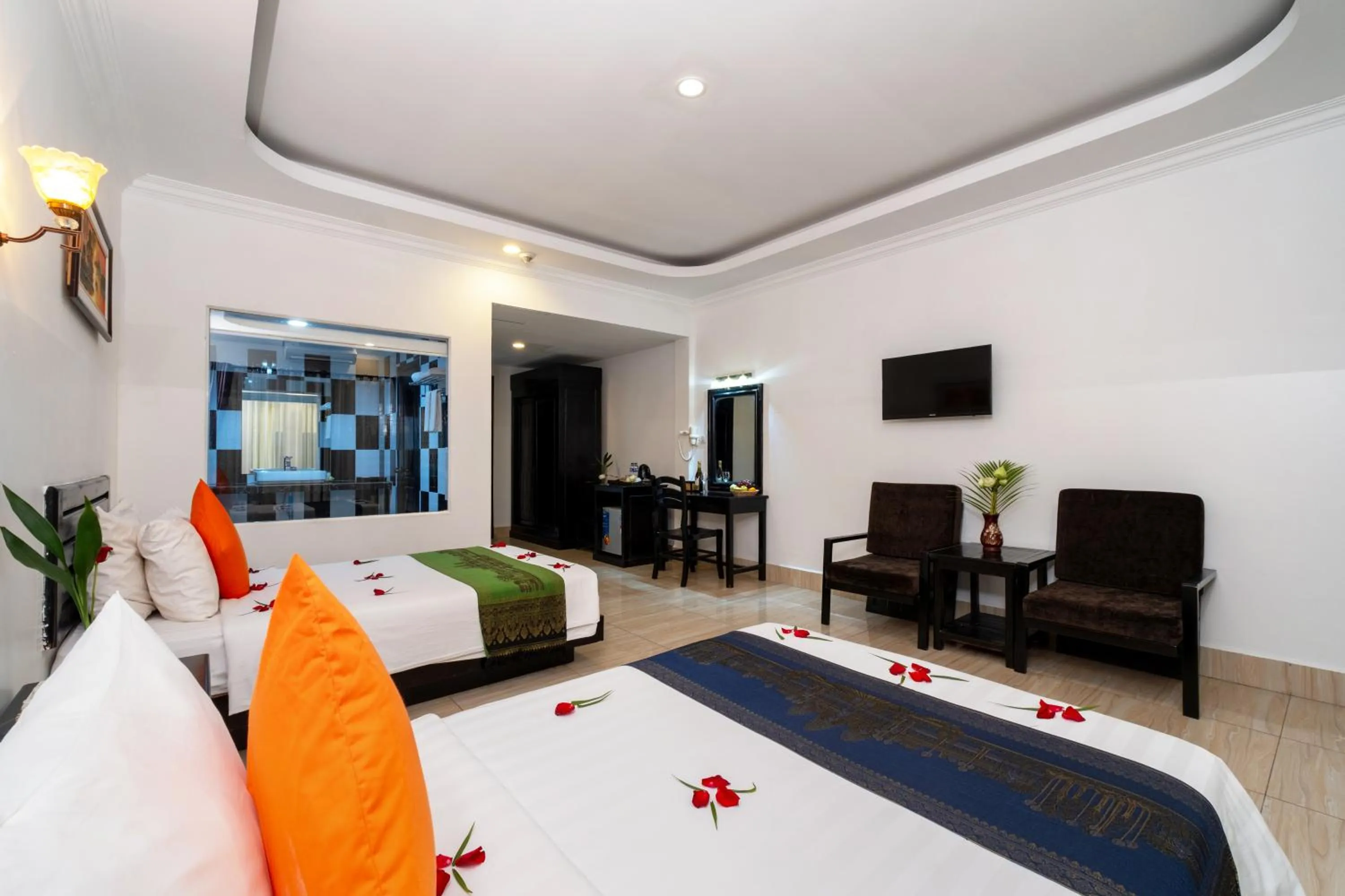 Bed in Khmer Angkor Residence