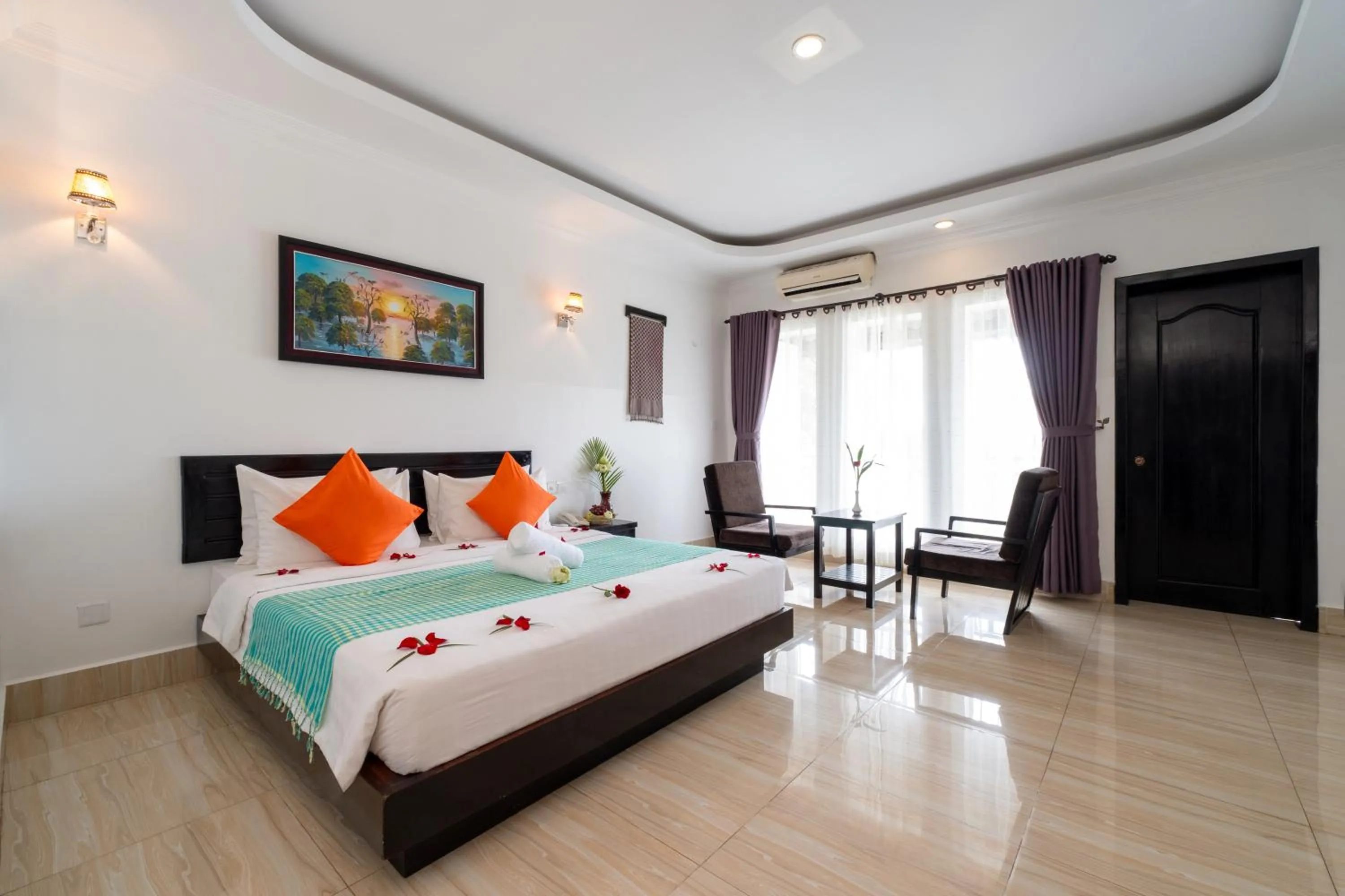 Bedroom, Bed in Khmer Angkor Residence