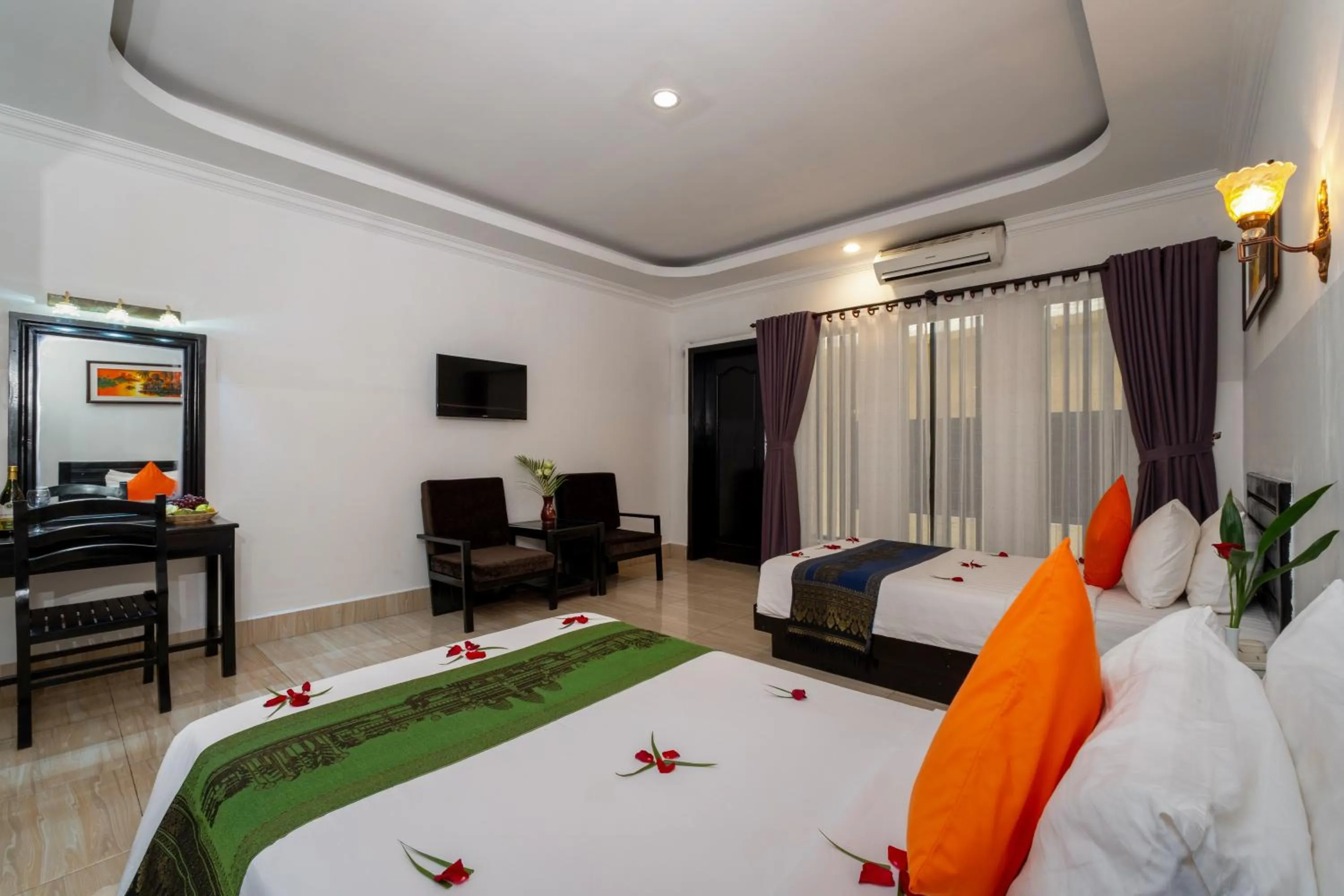 Bed in Khmer Angkor Residence