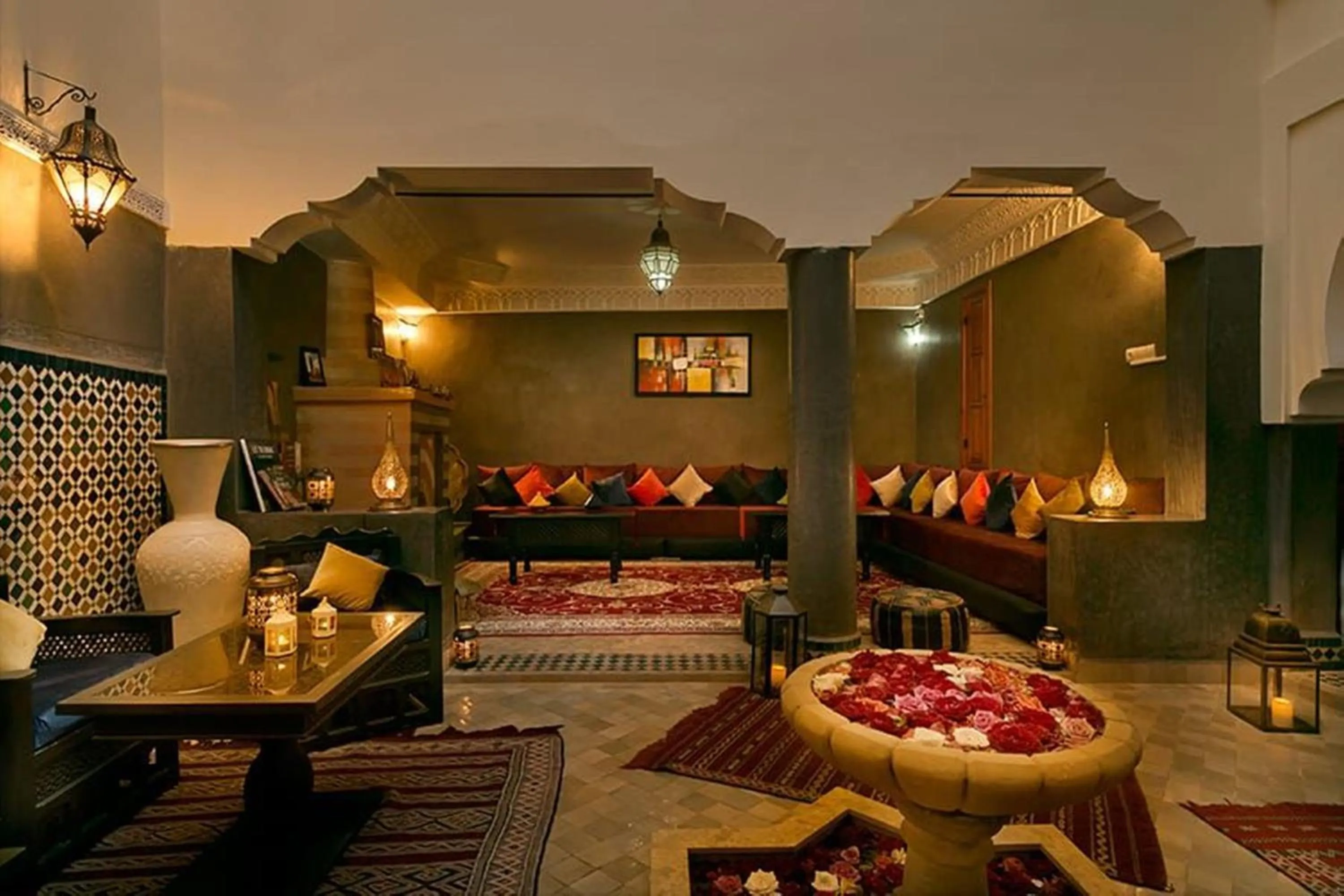 Living room, Bed in Arabian Riad Marrakech
