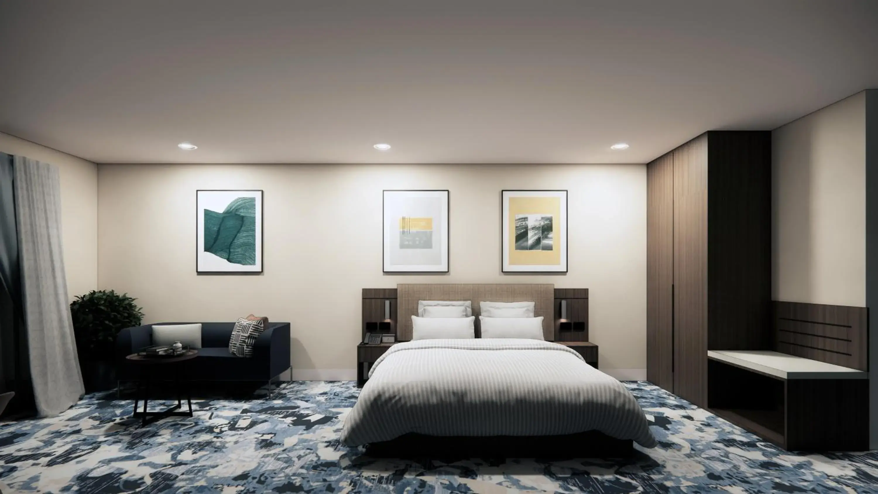 Corner King Suite with Balcony in voco Darwin Suites by IHG Corner King Suite with Balcony in voco Darwin Suites by IHG