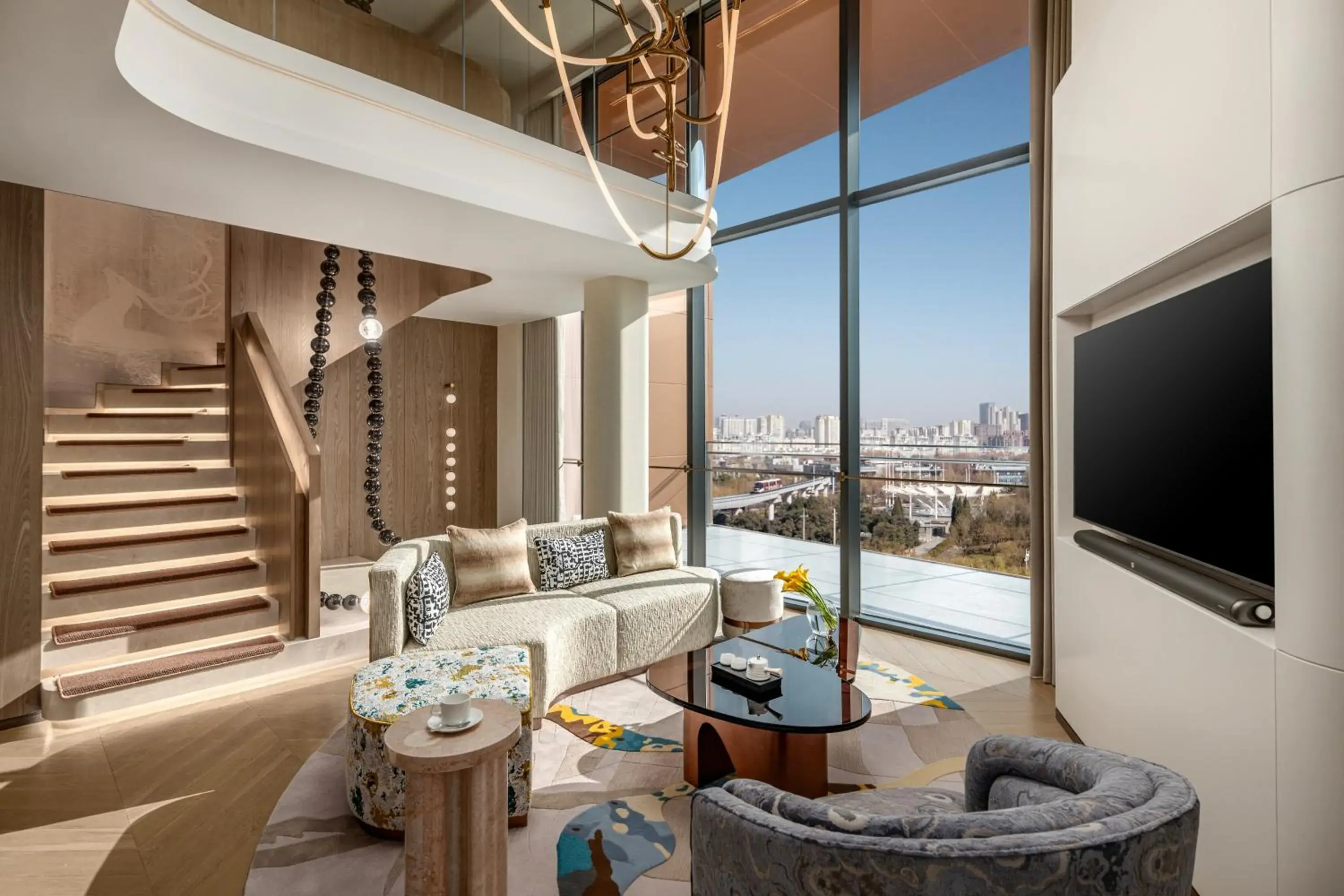 One-Bedroom Loft King Suite with Furnished Balcony in Hotel Indigo Xi'an High-tech Zone by IHG One-Bedroom Loft King Suite with Furnished Balcony in Hotel Indigo Xi'an High-tech Zone by IHG