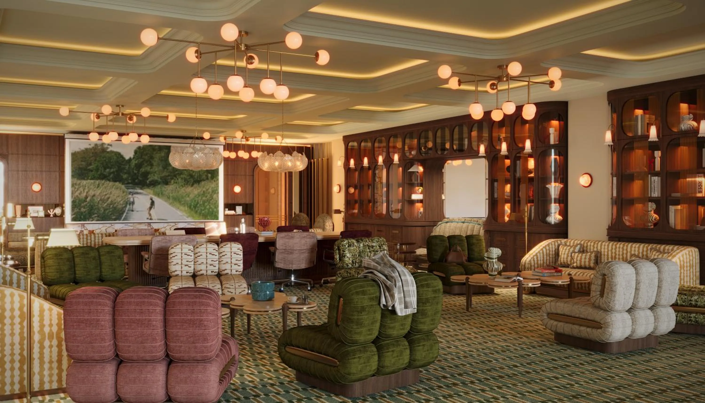 Communal lounge/ TV room in Roswyn, A Morgans Originals Hotel