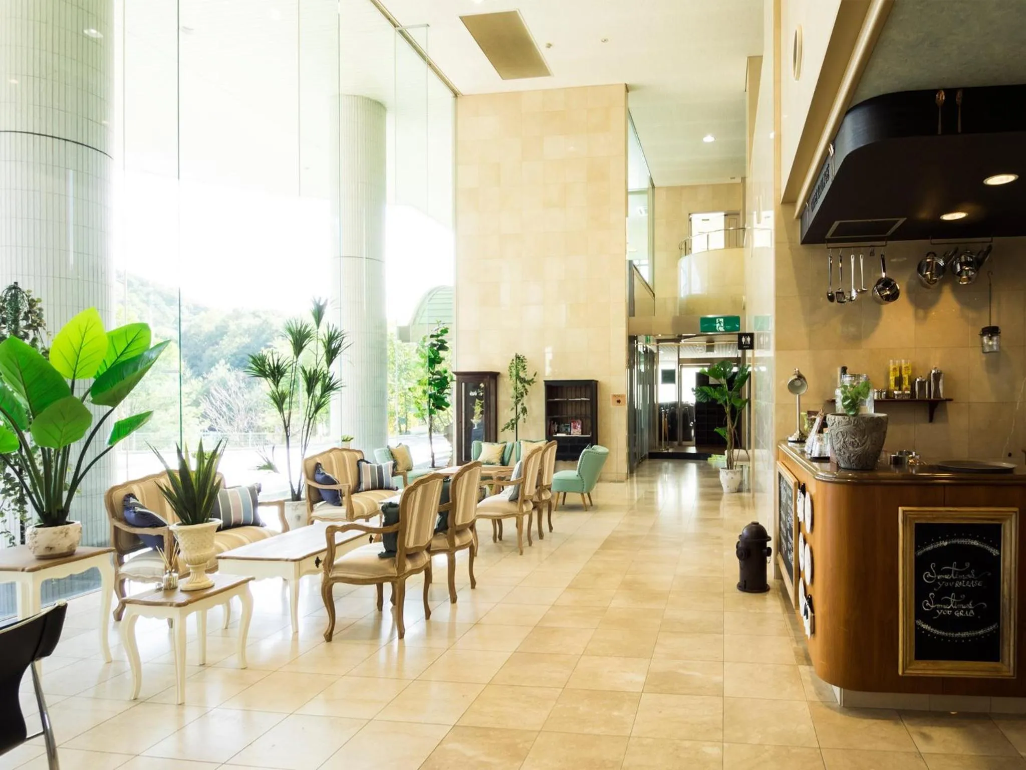 Communal lounge/ TV room in Hotel Areaone Hiroshima Wing