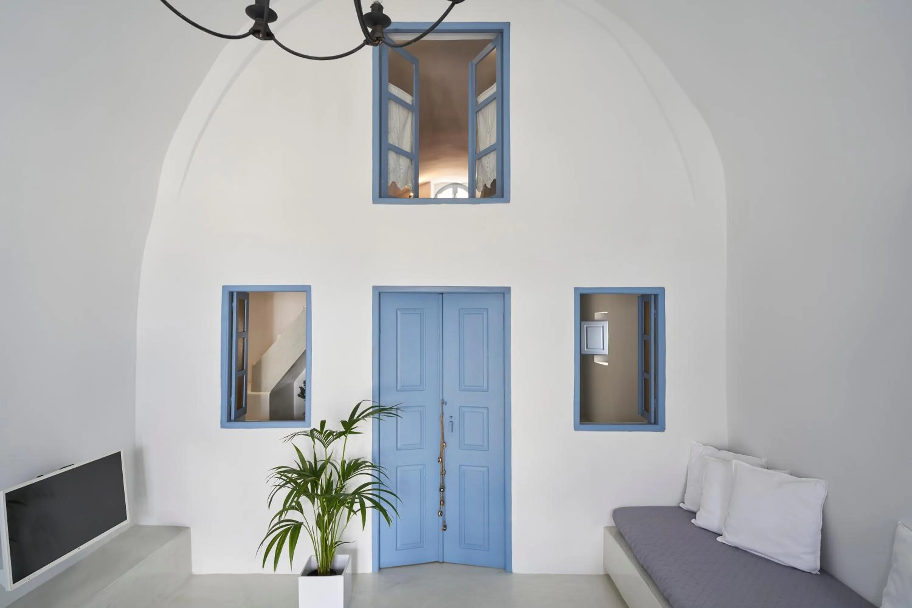 Living room, Bed in Fava Eco Suites