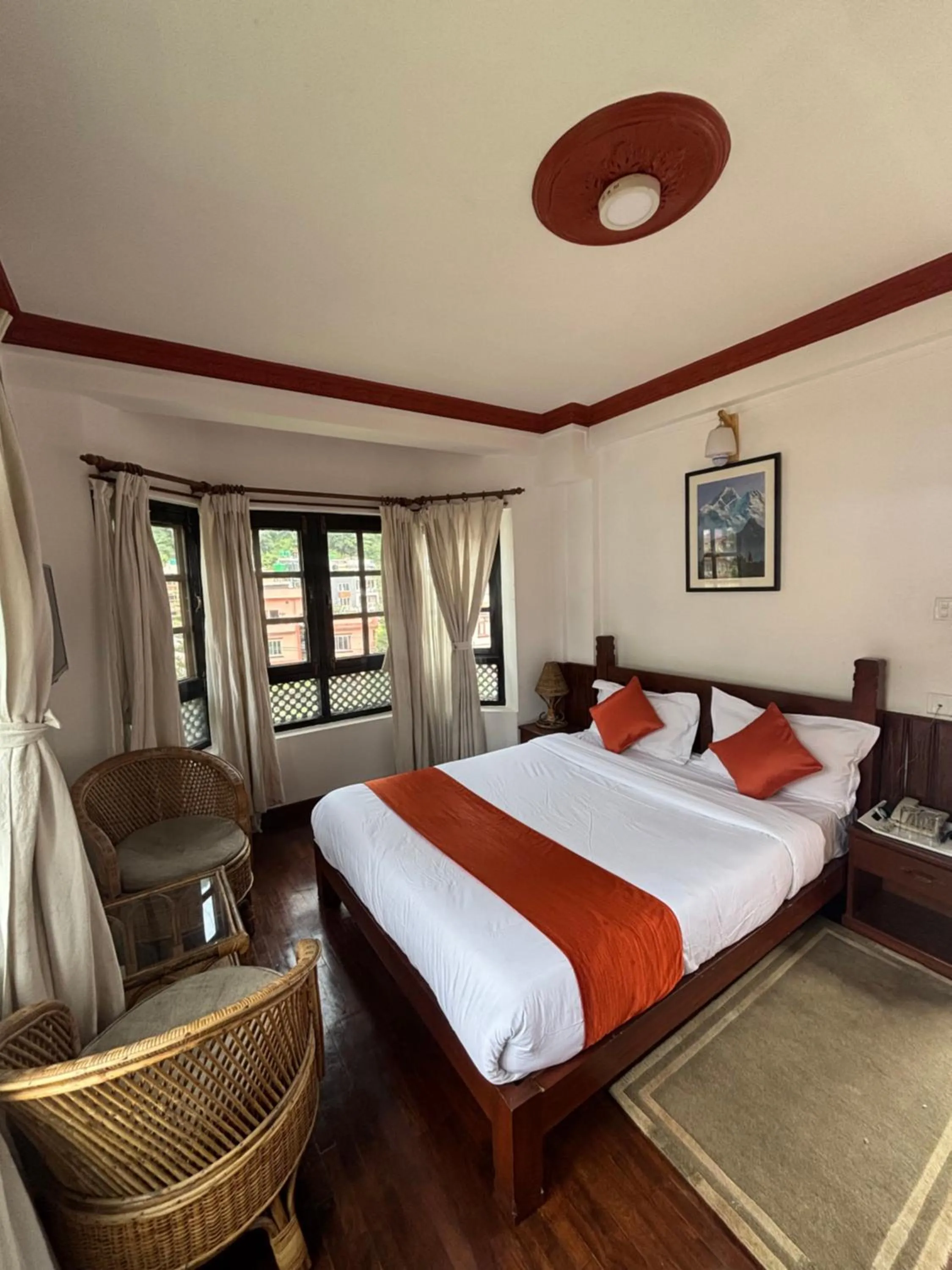 Bedroom, Bed in Eco Home Kathmandu