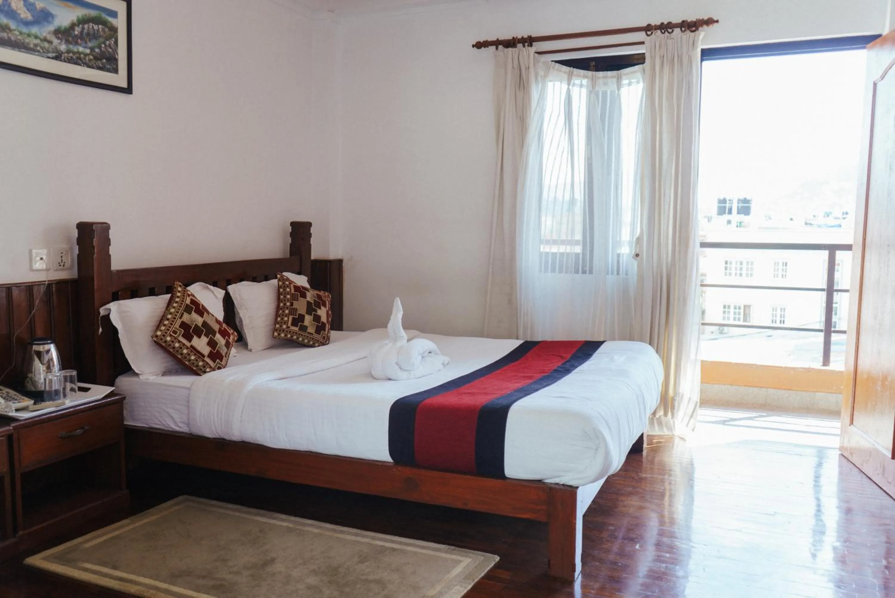 Bedroom, Bed in Eco Home Kathmandu