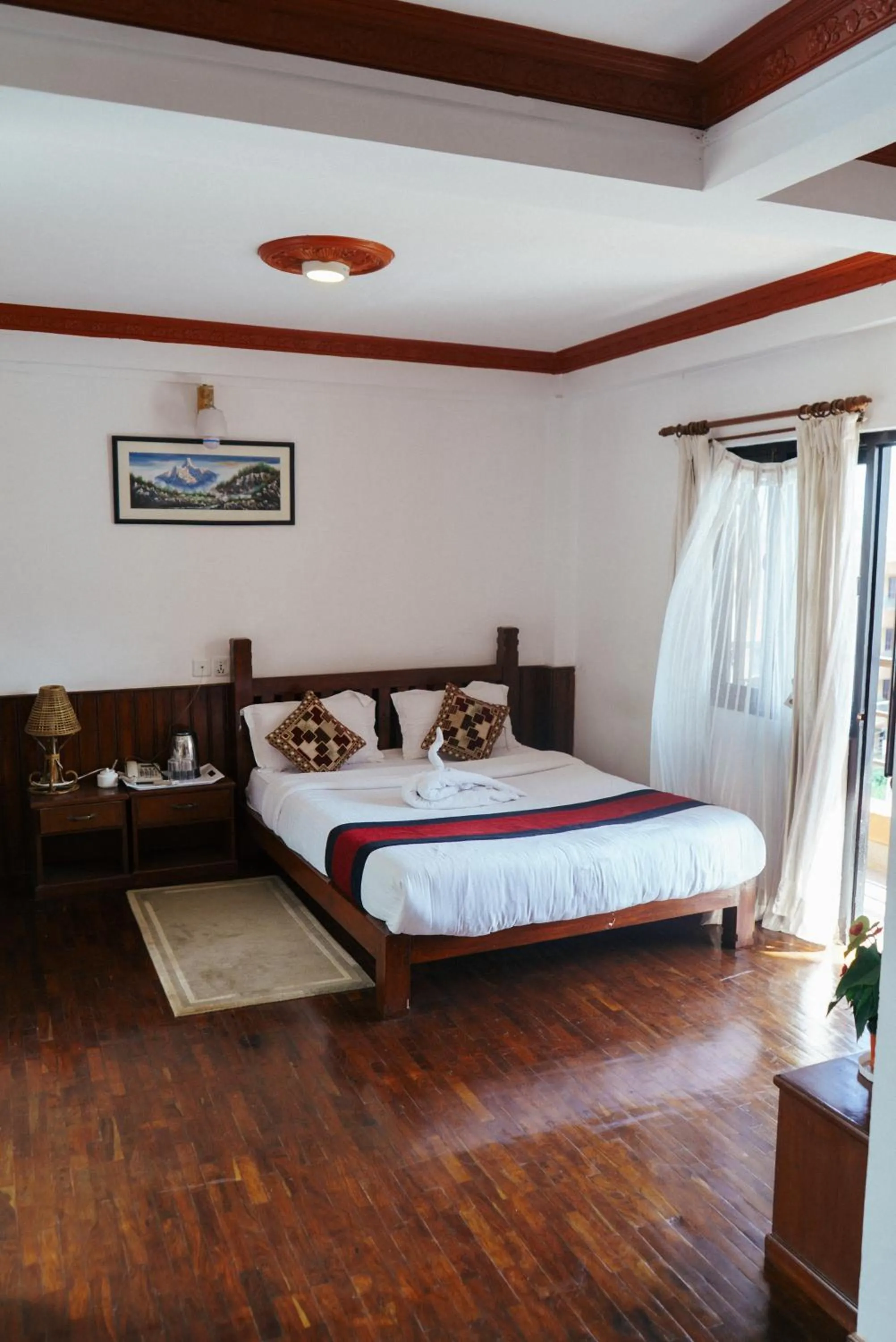 Bedroom, Bed in Eco Home Kathmandu