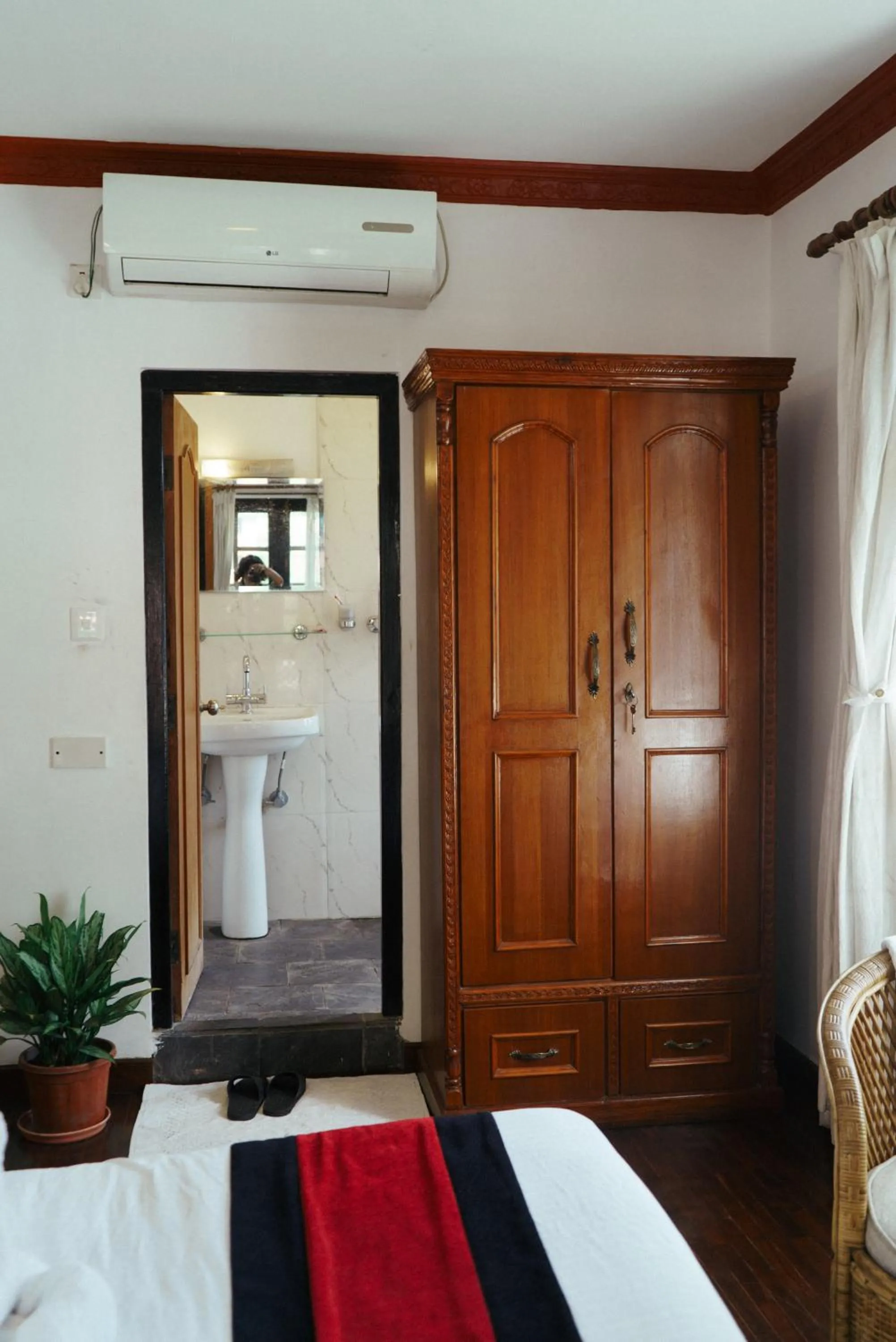 Bathroom, Bed in Eco Home Kathmandu