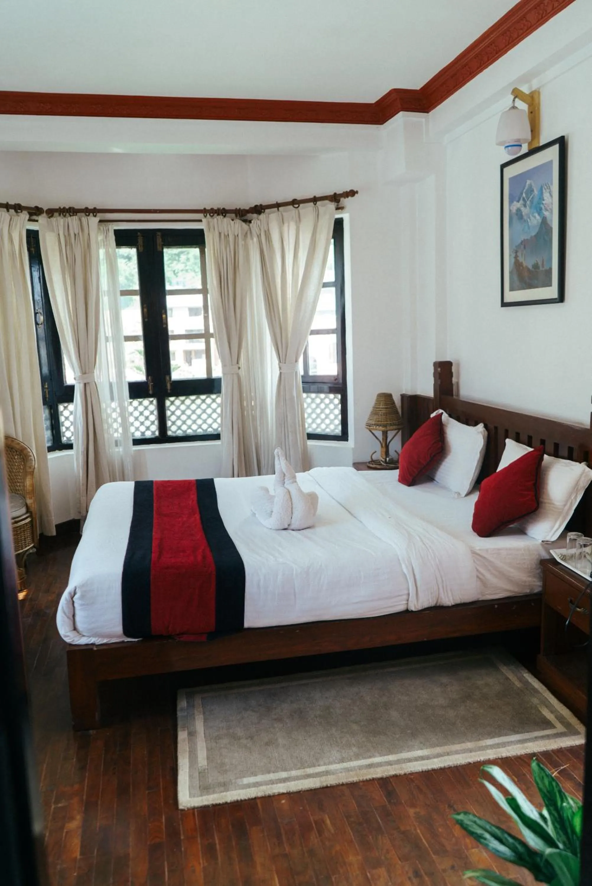 Bedroom, Bed in Eco Home Kathmandu