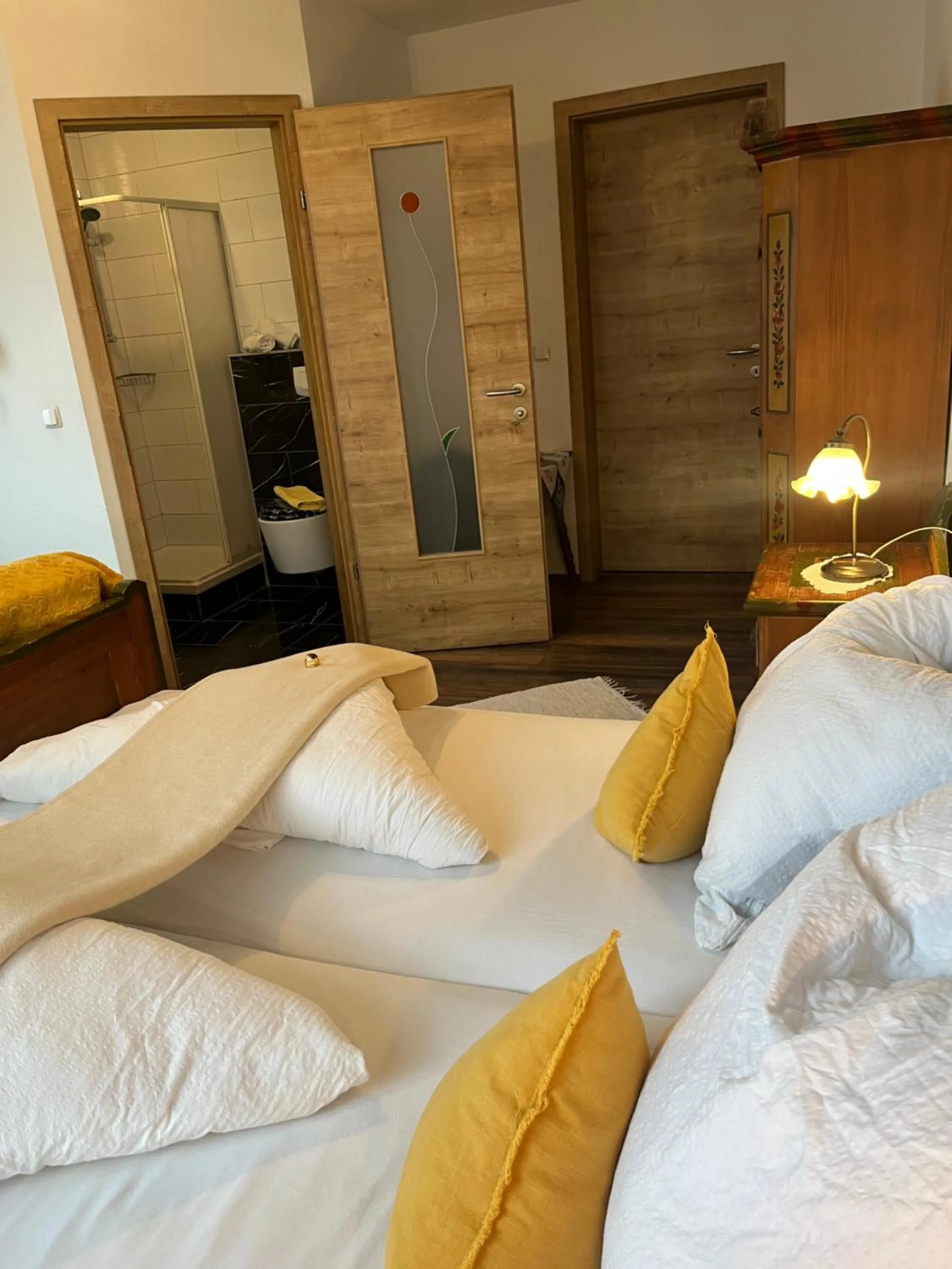 Bed in Pension Marillenhof