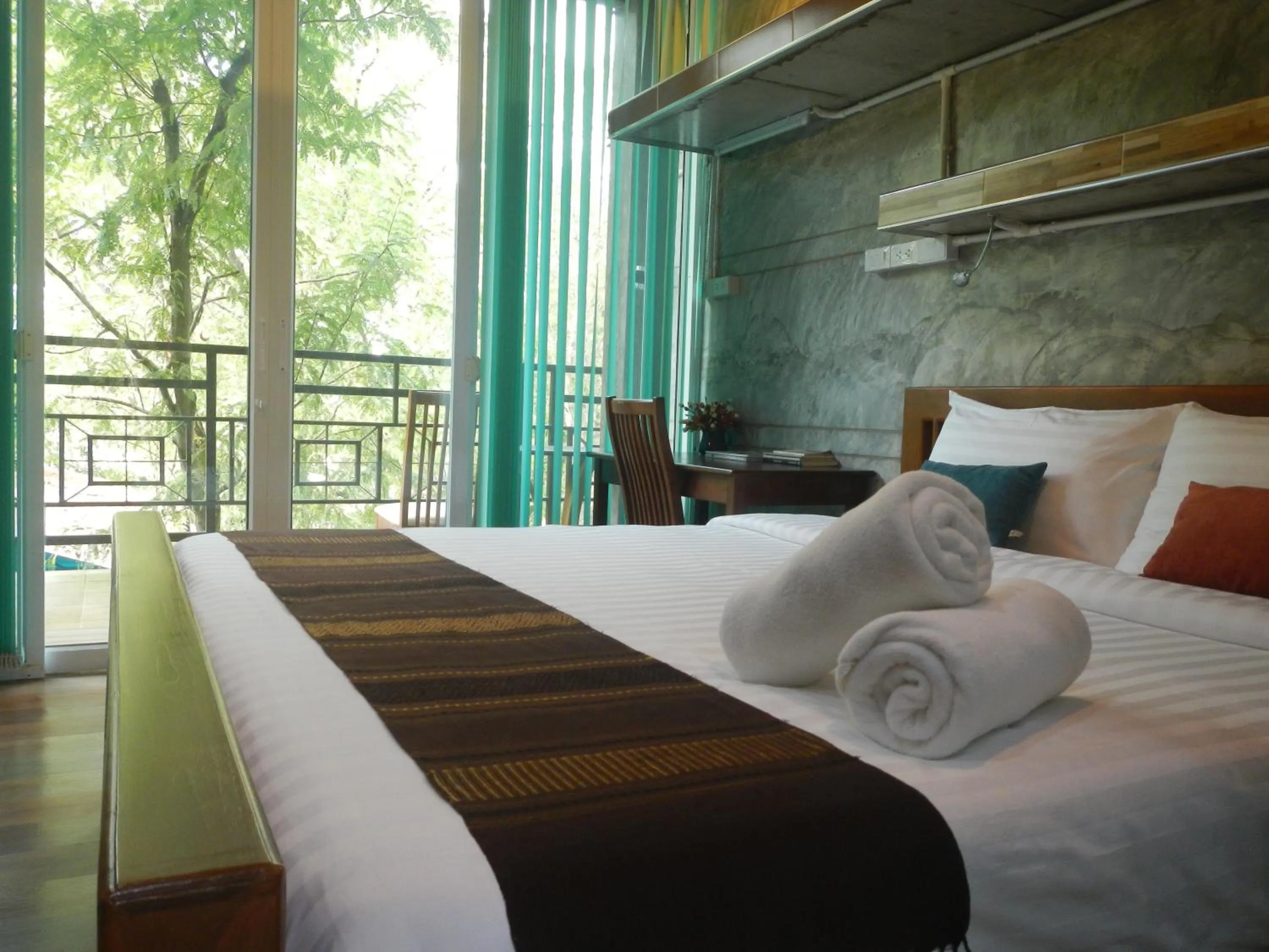 Bed in Loei Huen Hao Hug Home&Resort