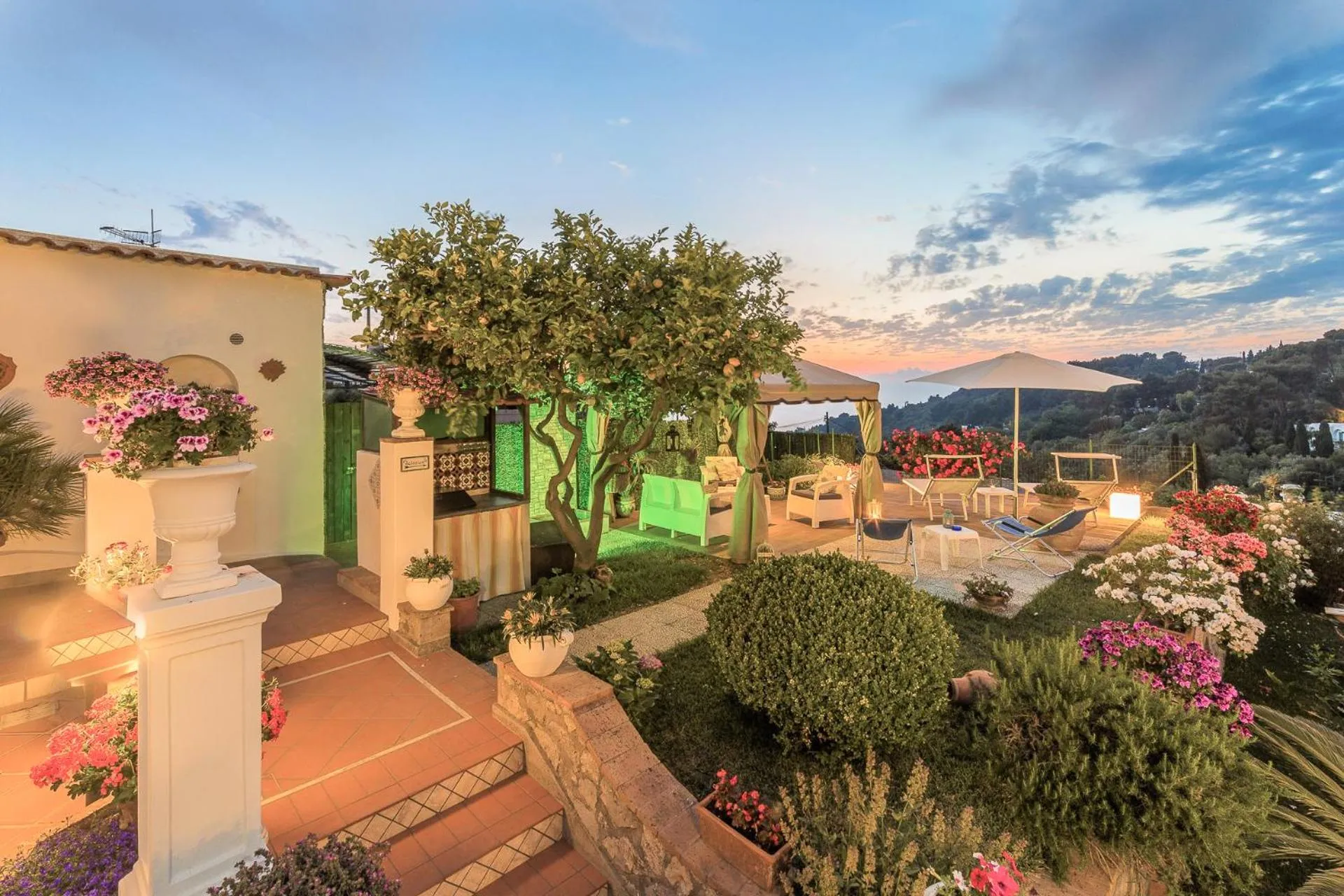 Garden in B&B Villa Cristina