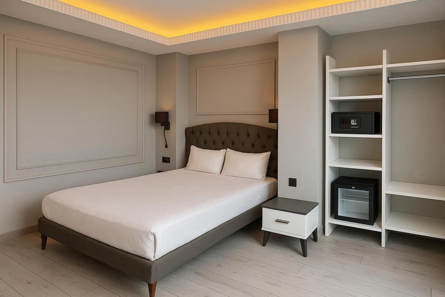 Bed in Loft Airport Hotel