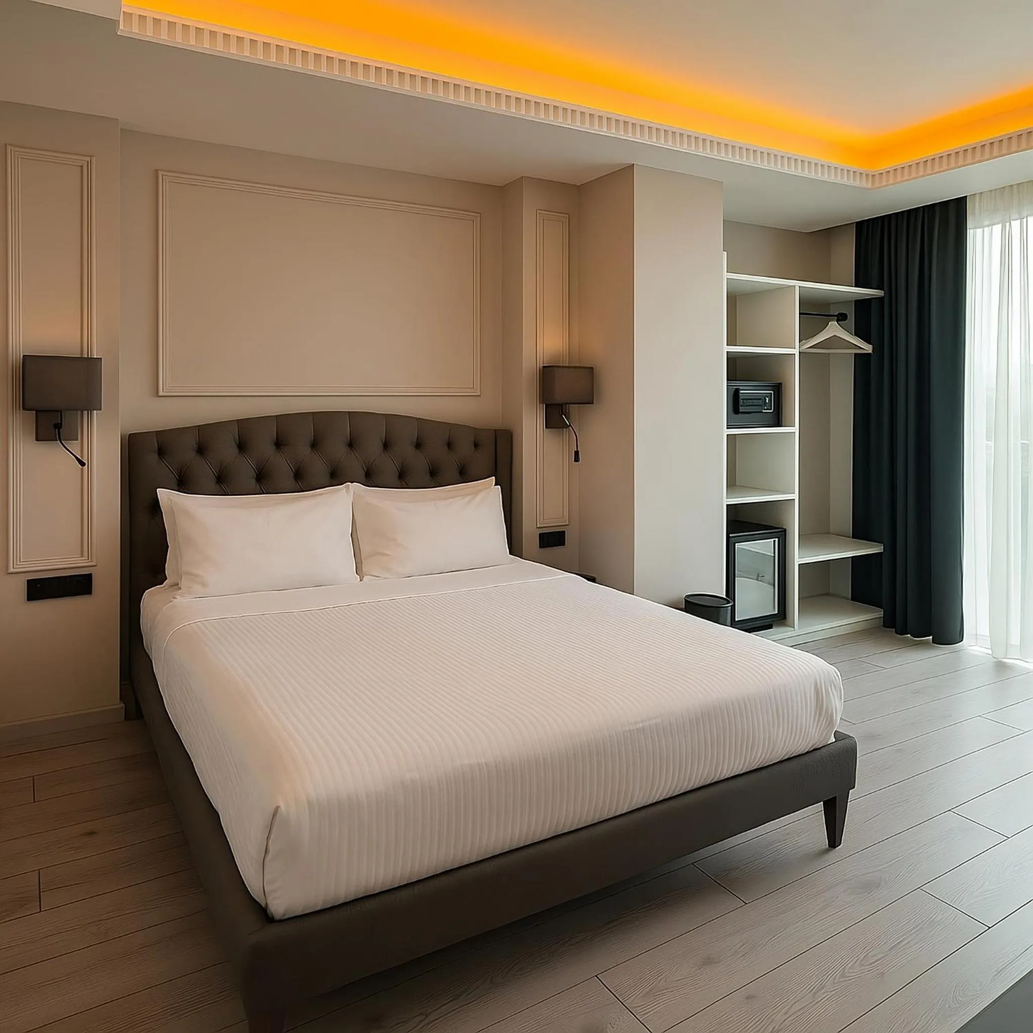 Bed in Loft Airport Hotel