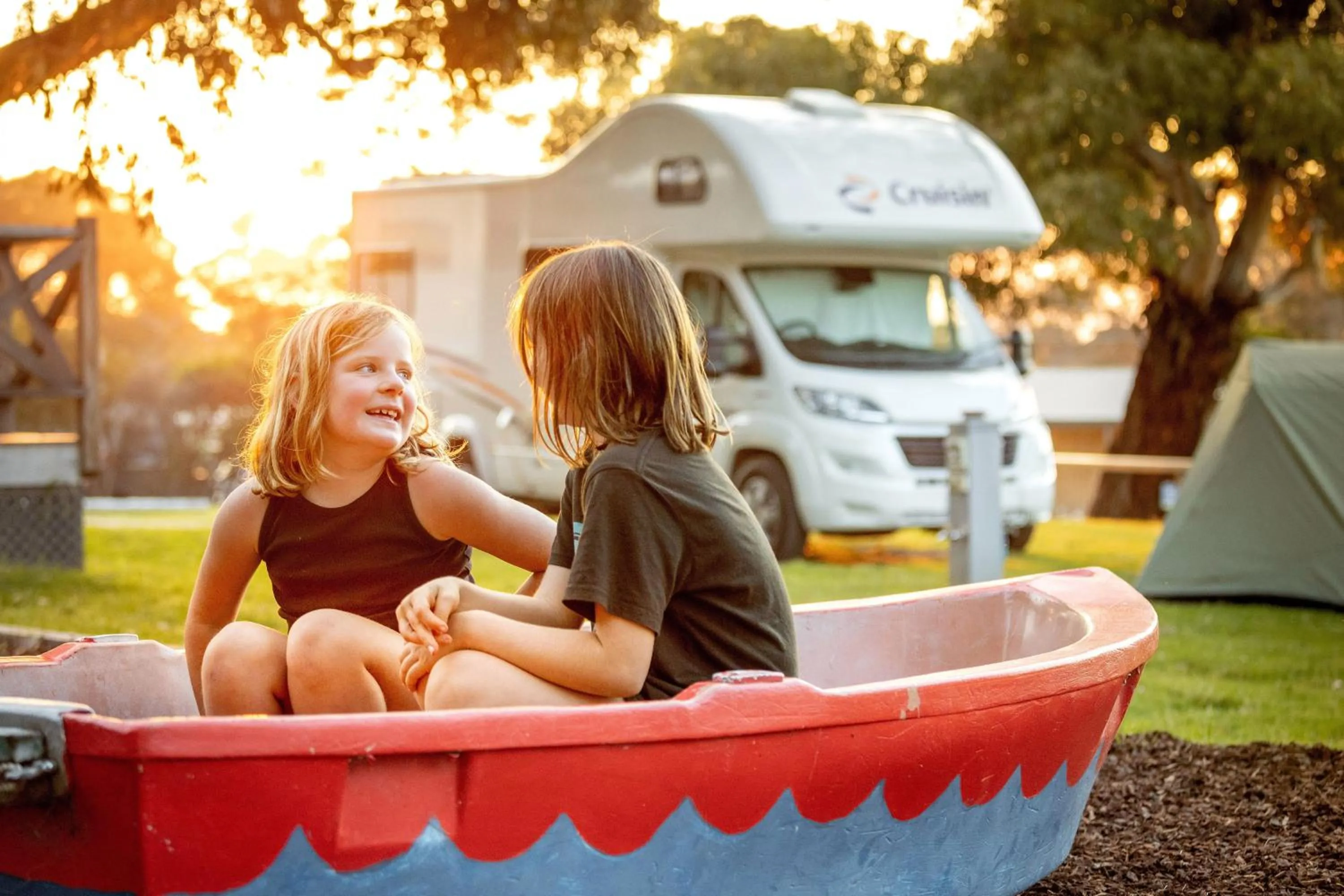 Children play ground in BIG4 Iluka on Freycinet
