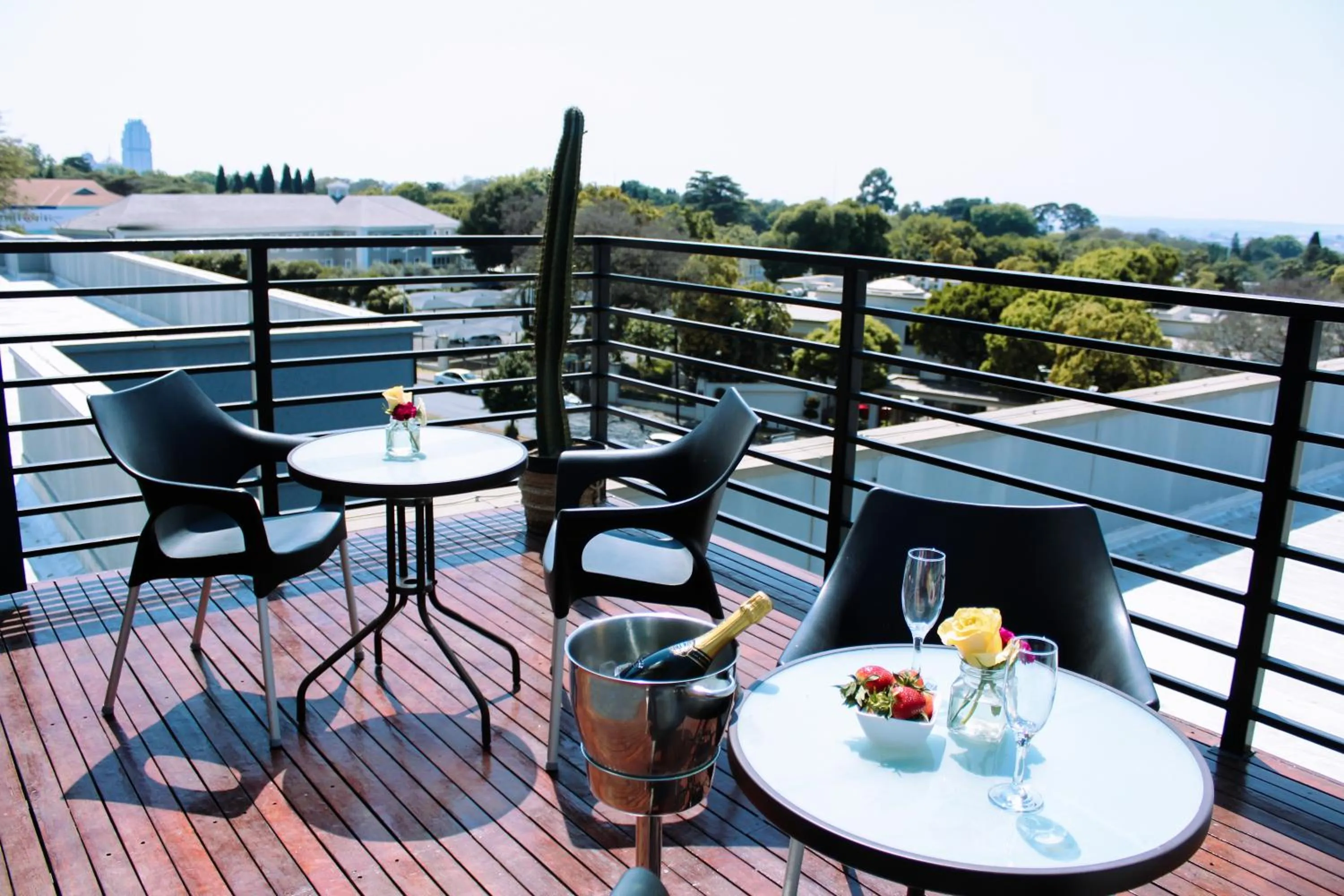 Seating area in The Max Hotel Sandton