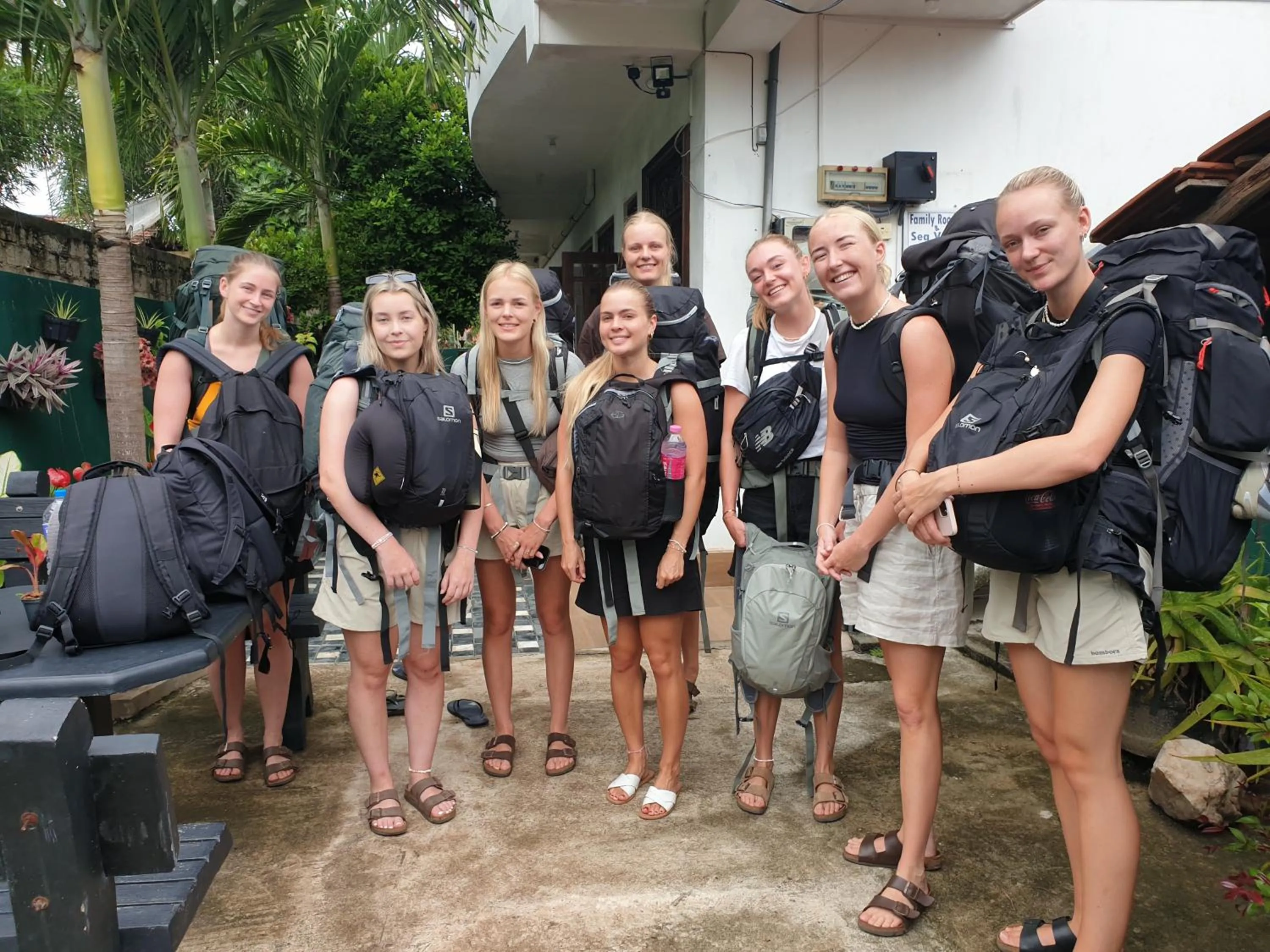 group of guests in Village Star Rest-Mirissa