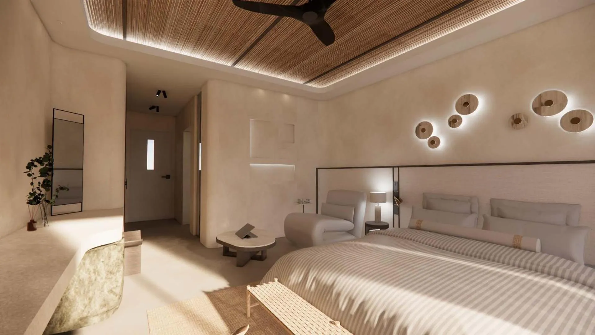 Bed in Kouros Palace Active Lifestyle Hotel