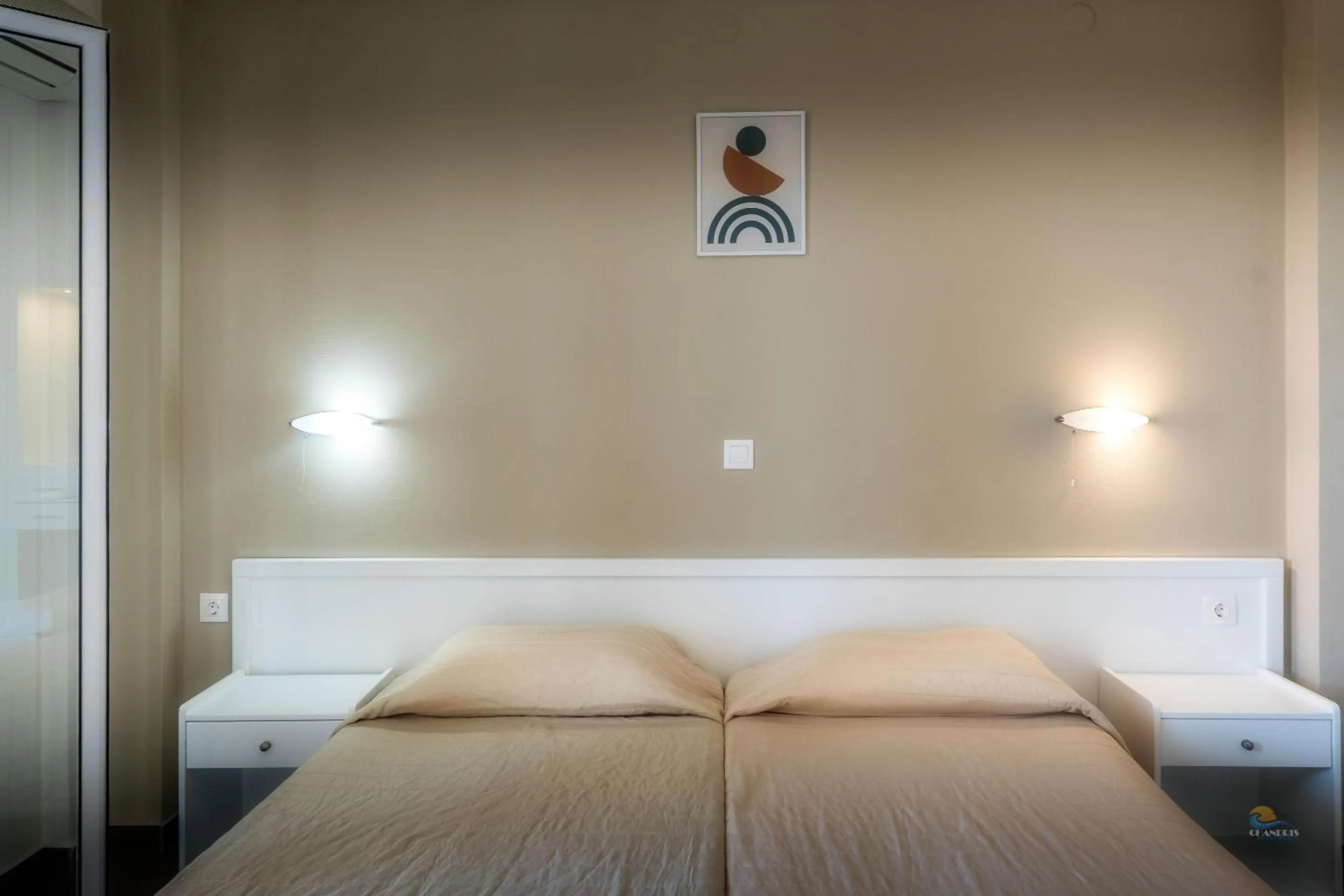 Bed in Chandris Apartments