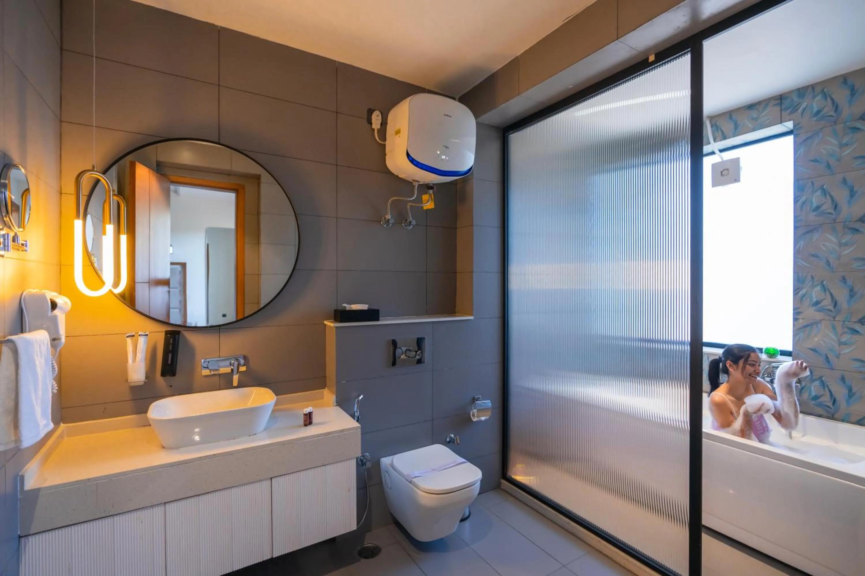 Bathroom in Moustache Select Nainital- Onsite Parking