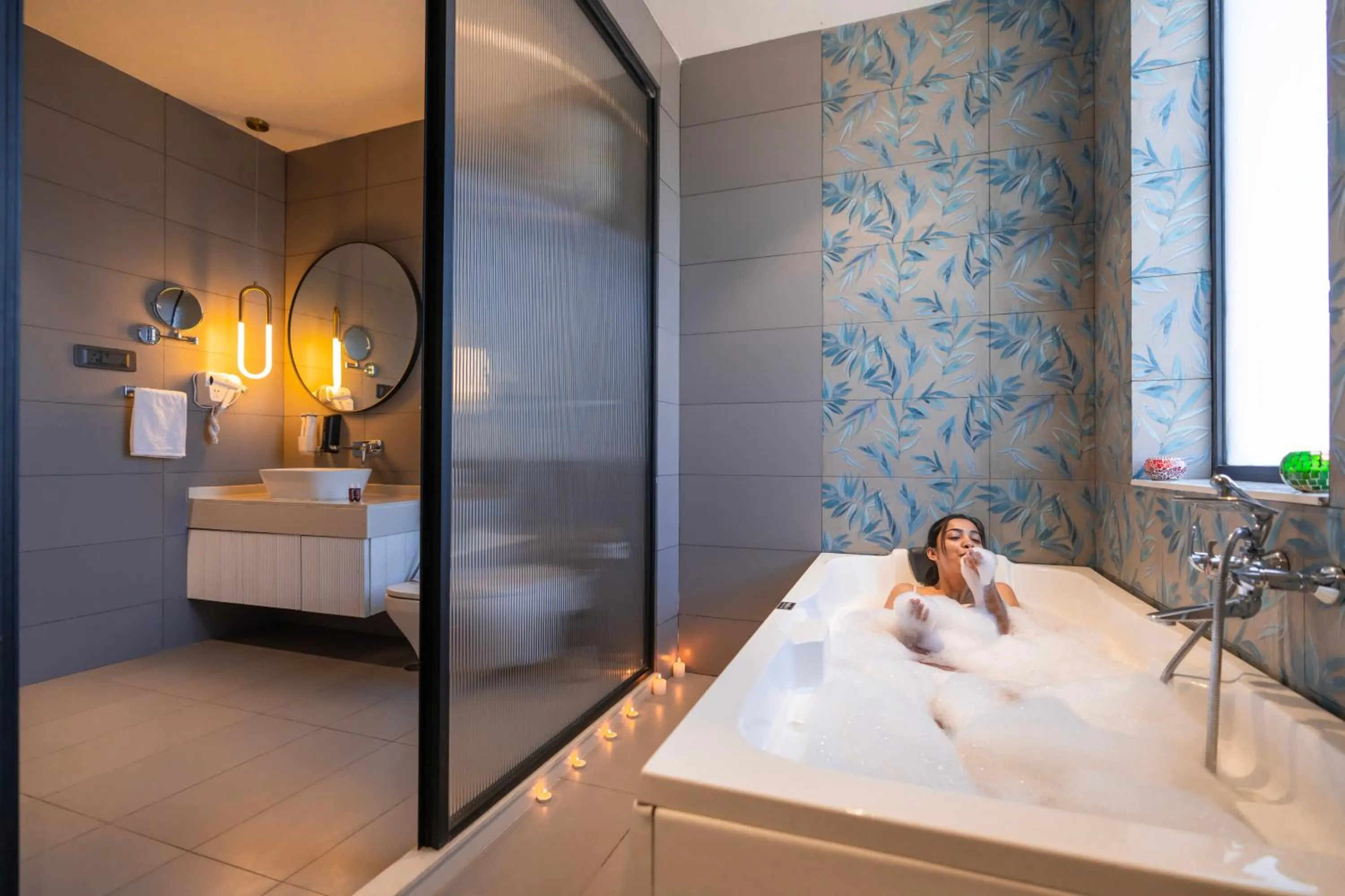 Bathroom, Bed in Moustache Select Nainital- Onsite Parking
