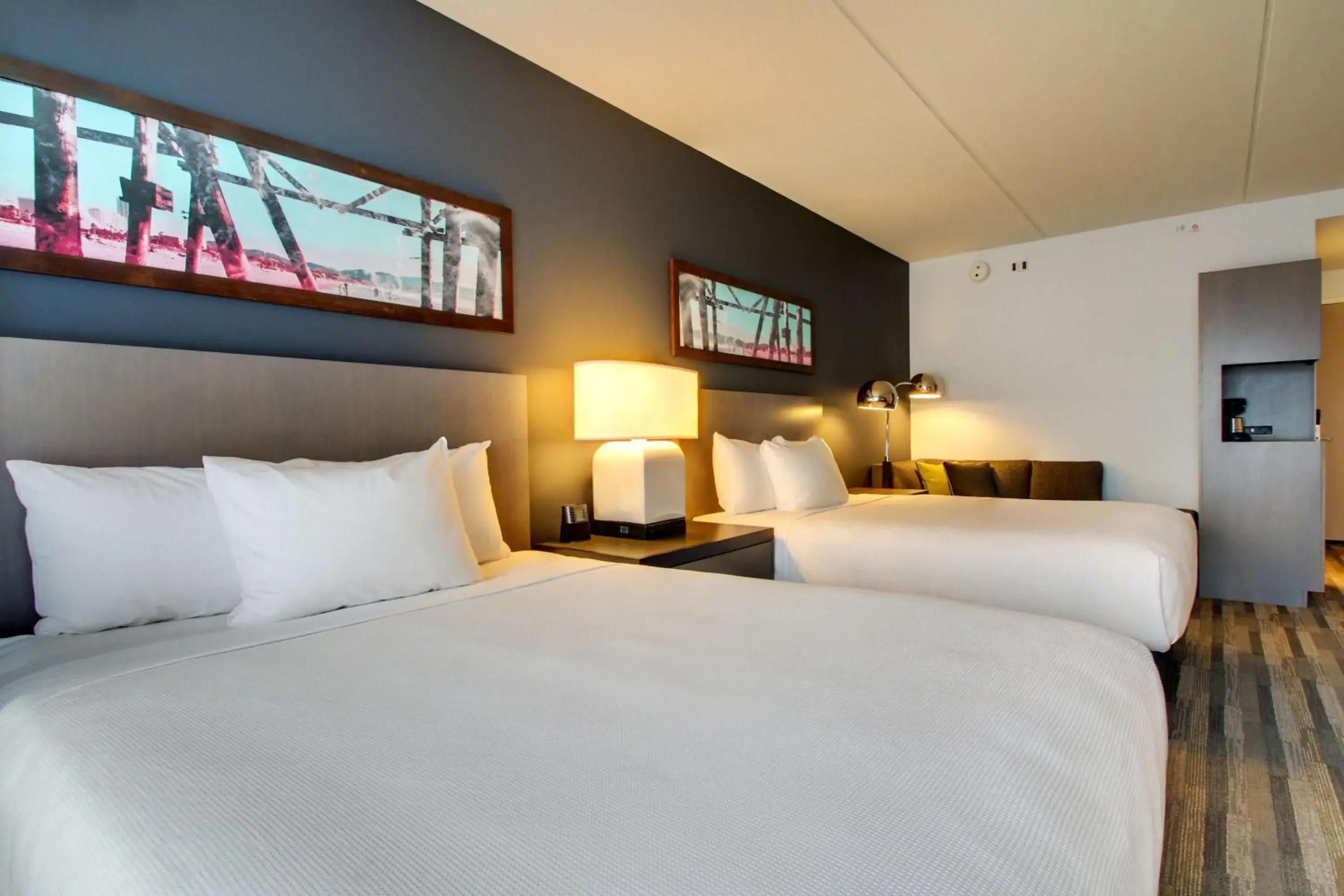 Queen Room with Two Queen Beds and Roll-In Shower - Disability Access in Hyatt House Chicago/Evanston Queen Room with Two Queen Beds and Roll-In Shower - Disability Access in Hyatt House Chicago/Evanston