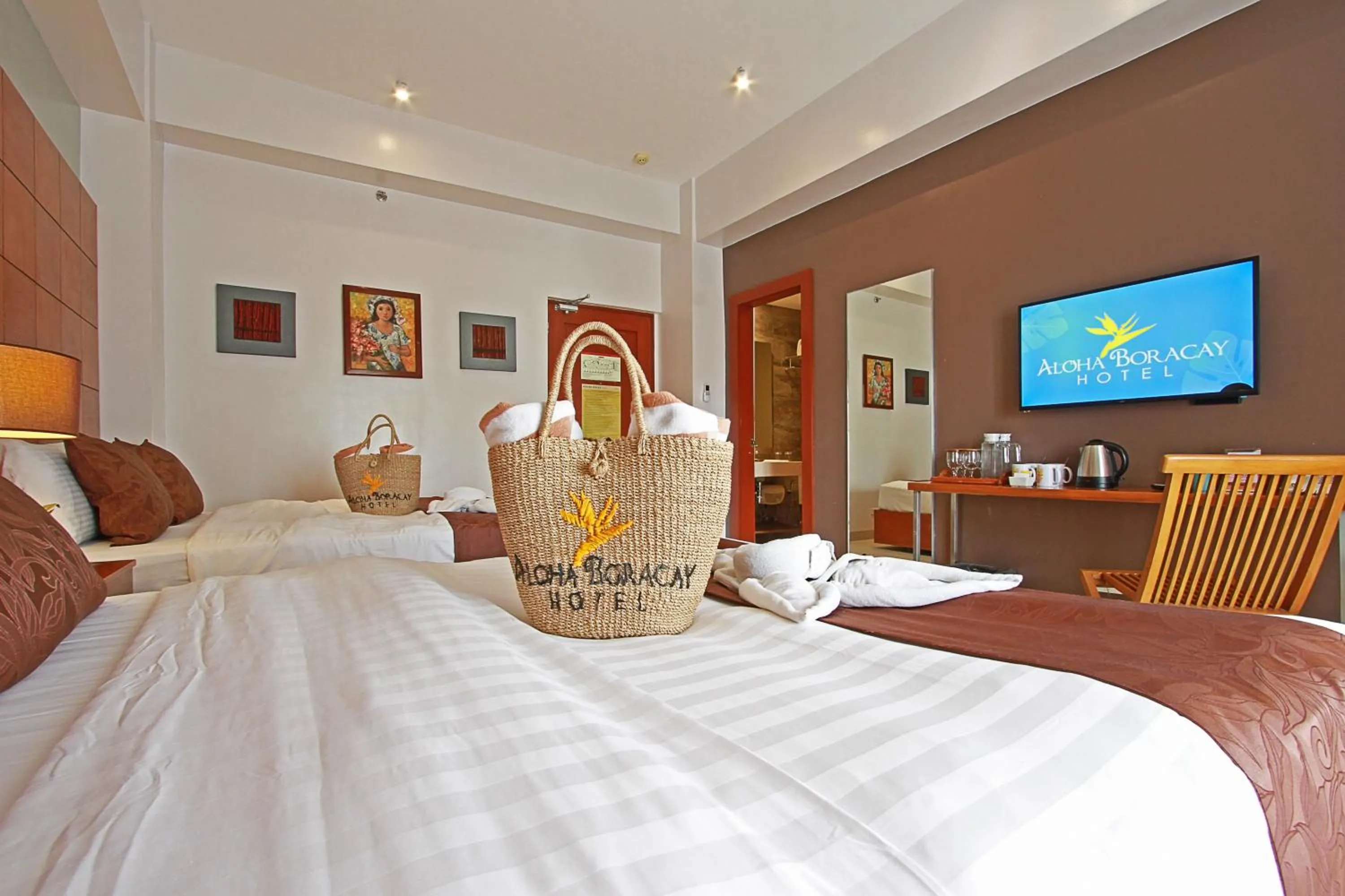 Bedroom, Bed in Aloha Boracay Hotel