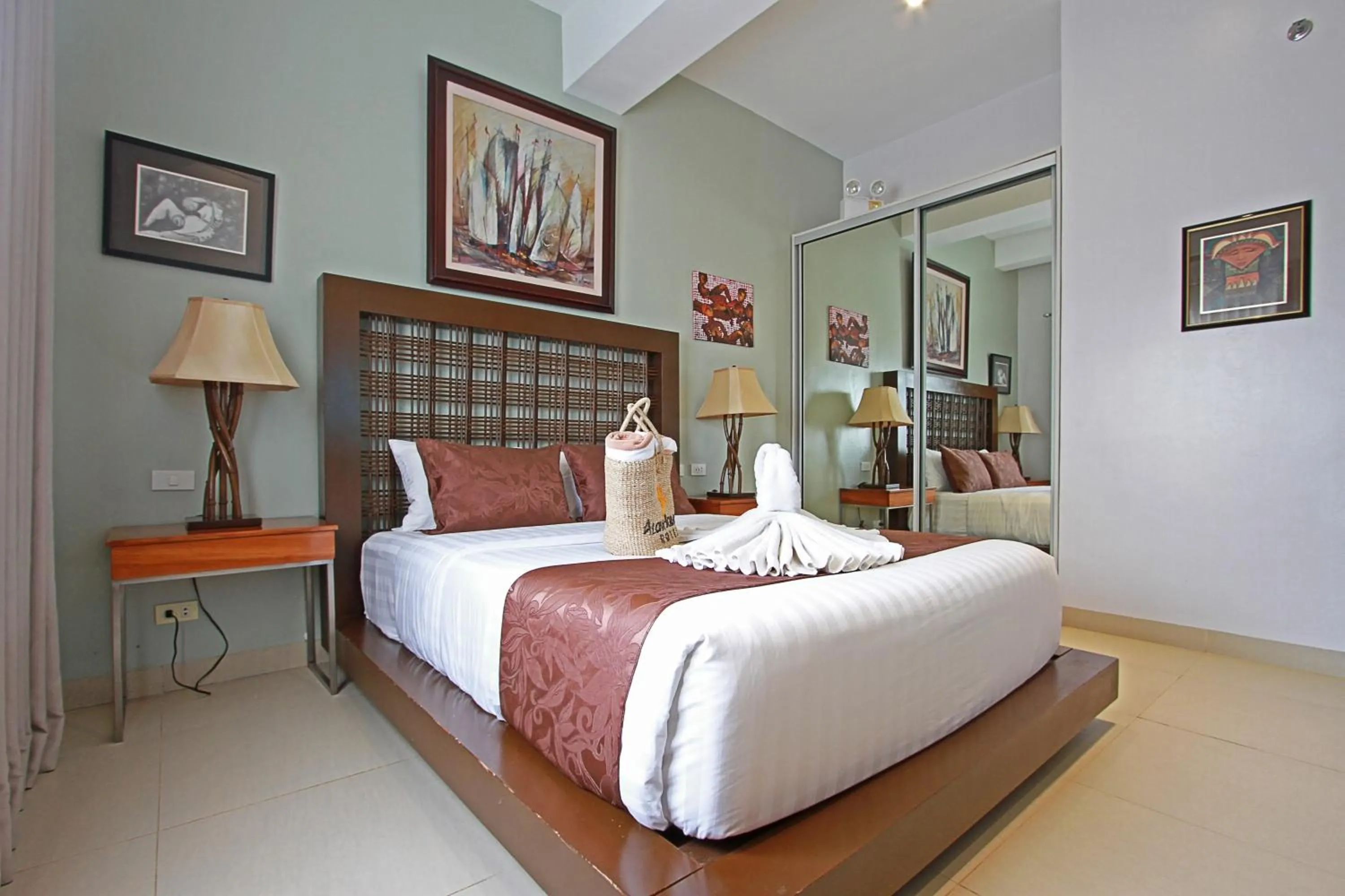 Bed in Aloha Boracay Hotel