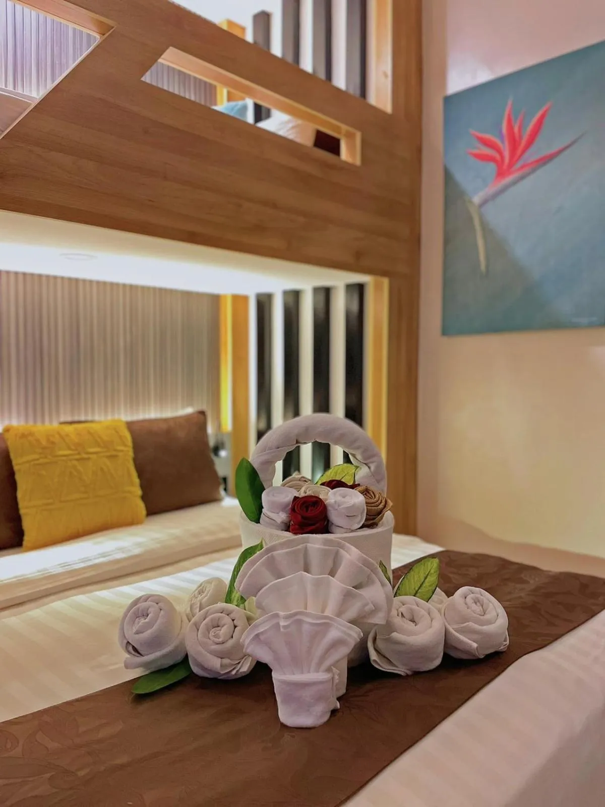 Bed in Aloha Boracay Hotel