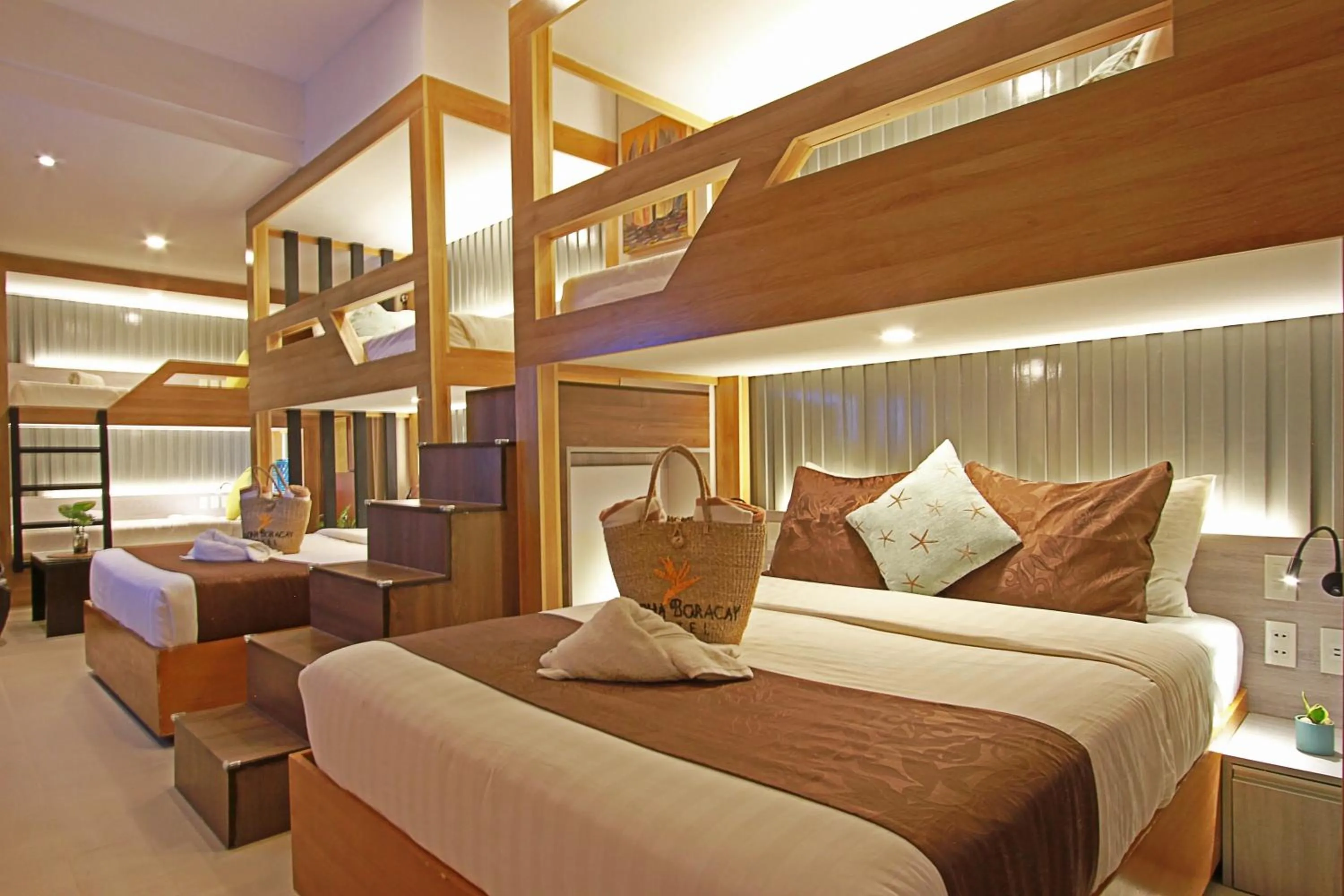 Bed in Aloha Boracay Hotel