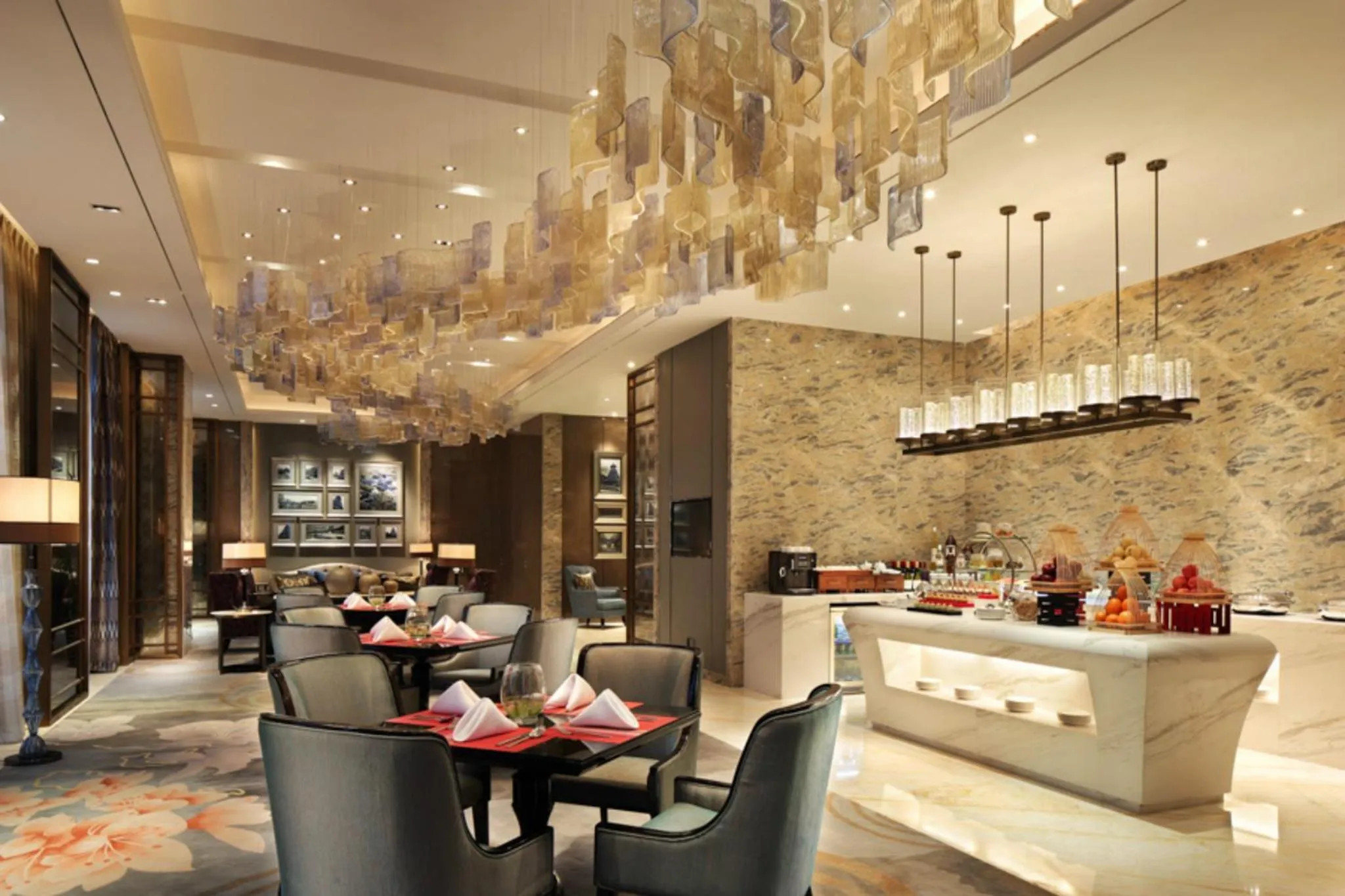 Seating area in Wanda Realm Liuzhou