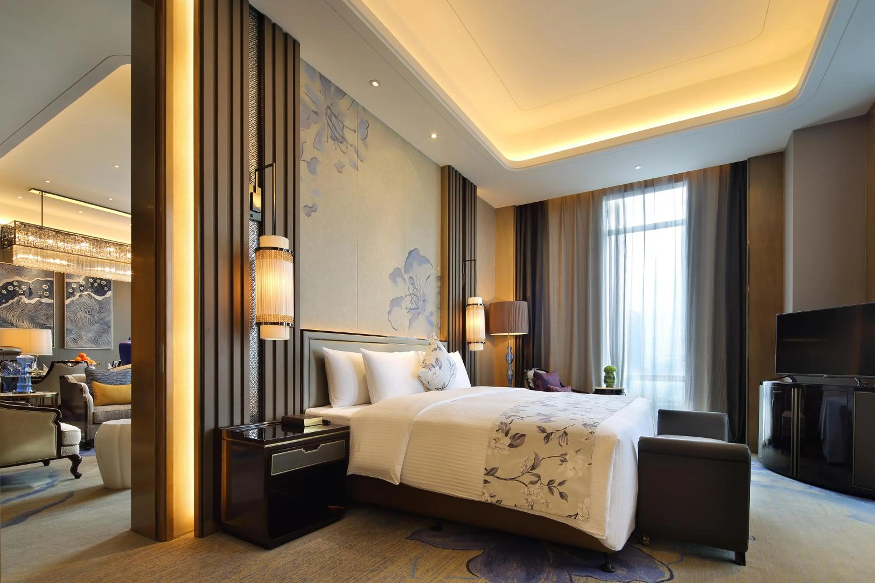 Bedroom, Bed in Wanda Realm Liuzhou