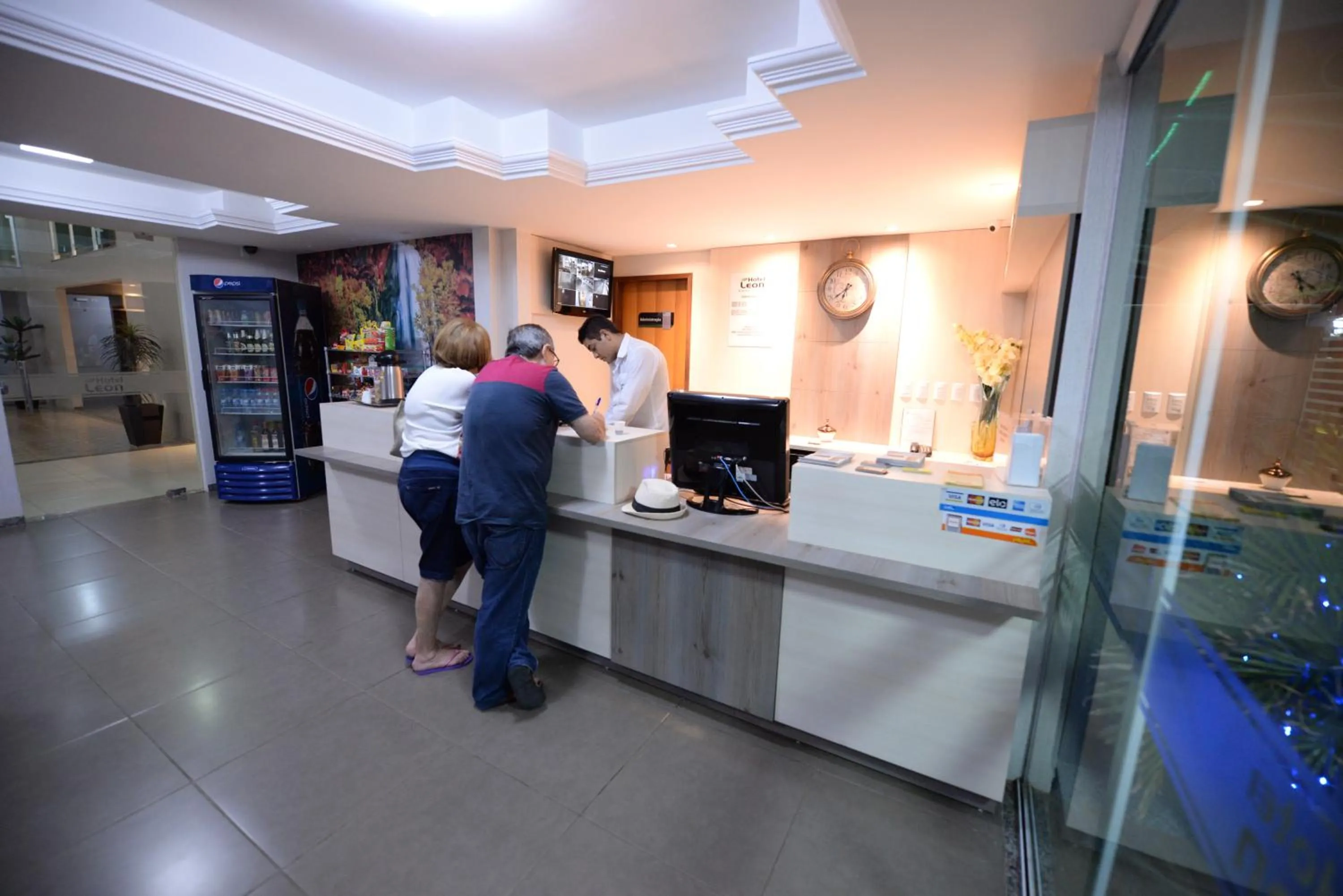 Lobby or reception in Hotel Leon