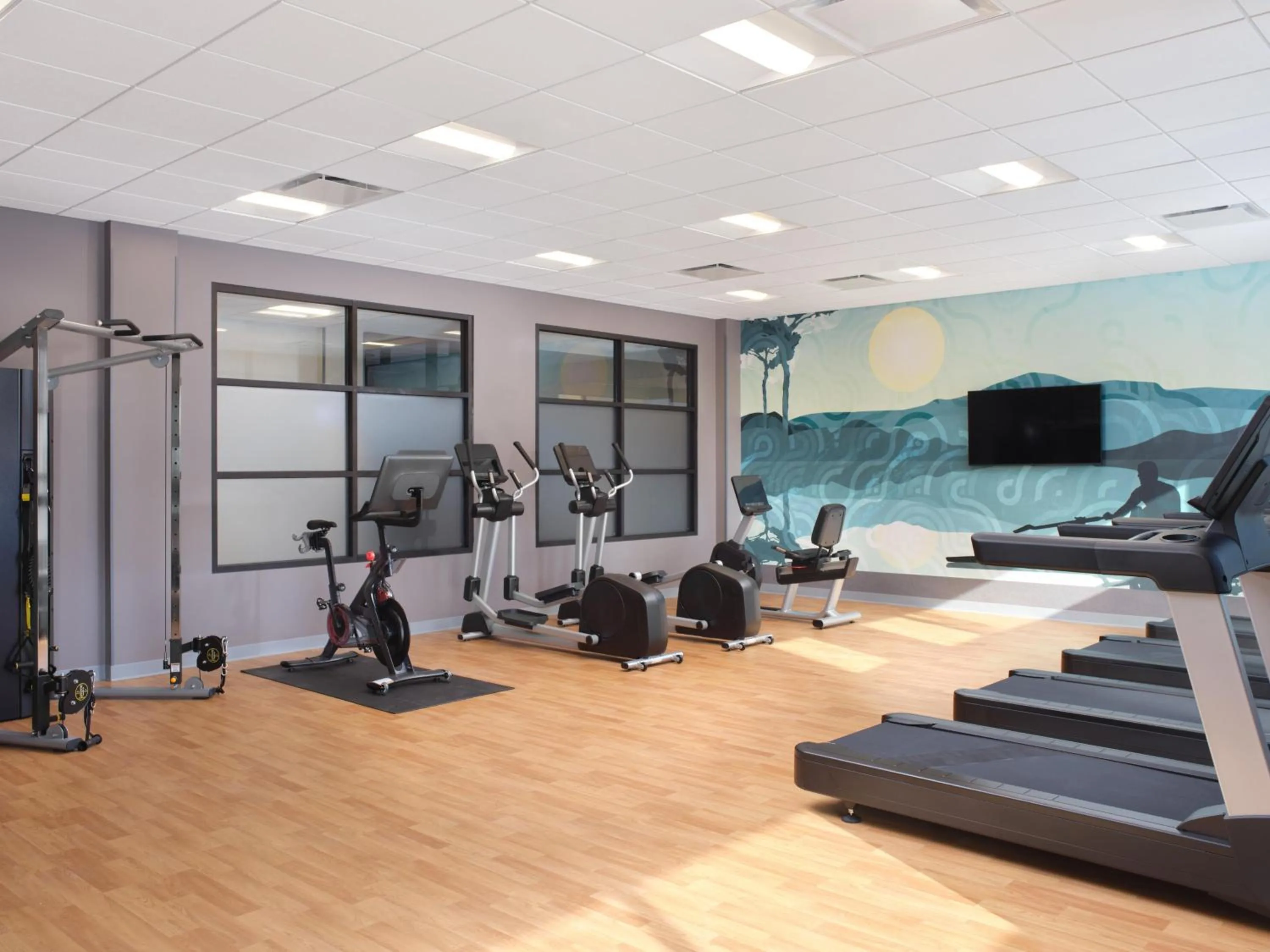 Fitness centre/facilities in Hyatt House Schenectady / Mohawk Harbor
