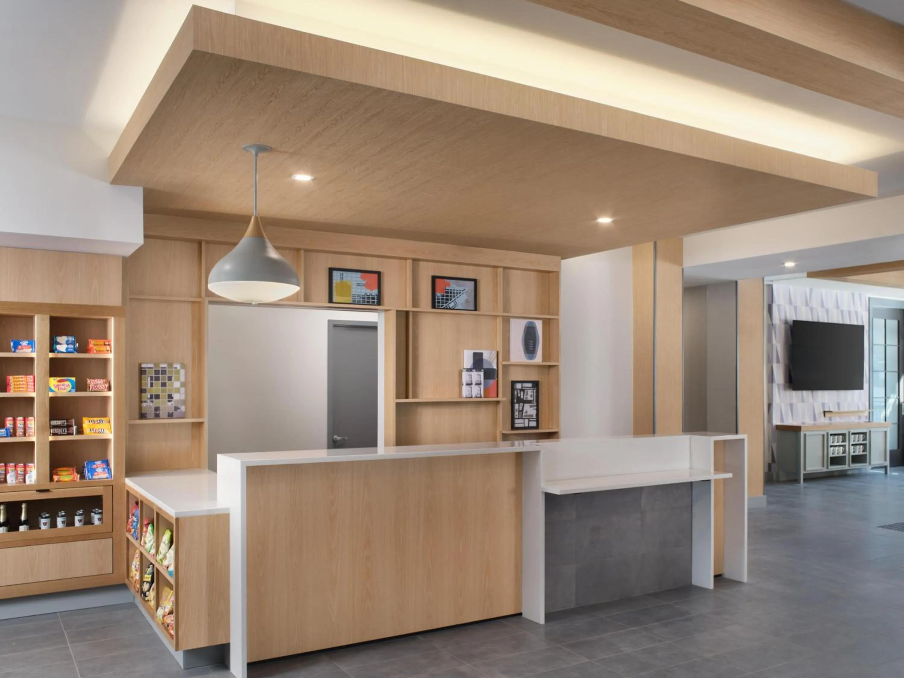 Lobby or reception in Hyatt House Schenectady / Mohawk Harbor