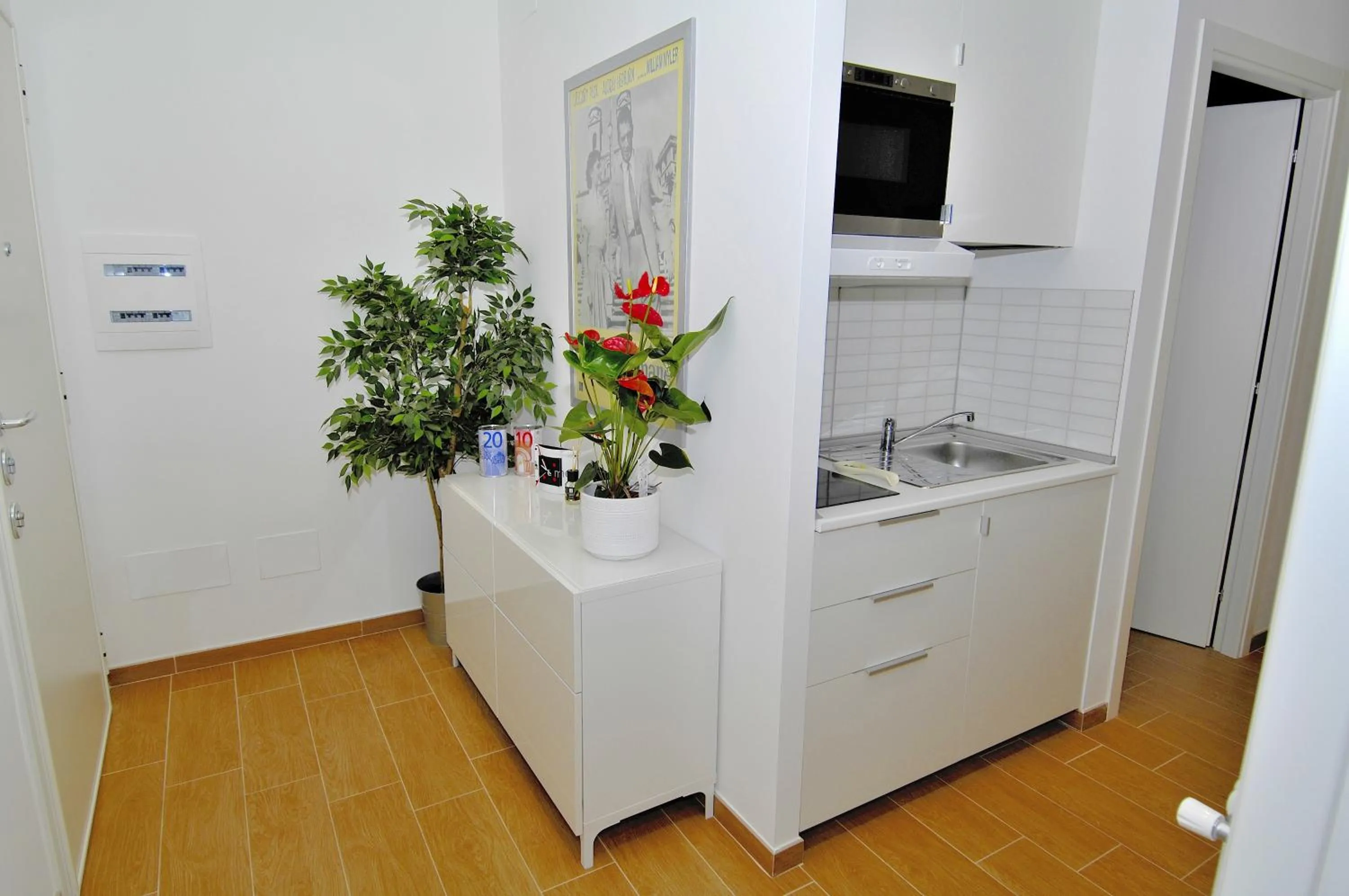 Communal kitchen in B&B Nonna Roma