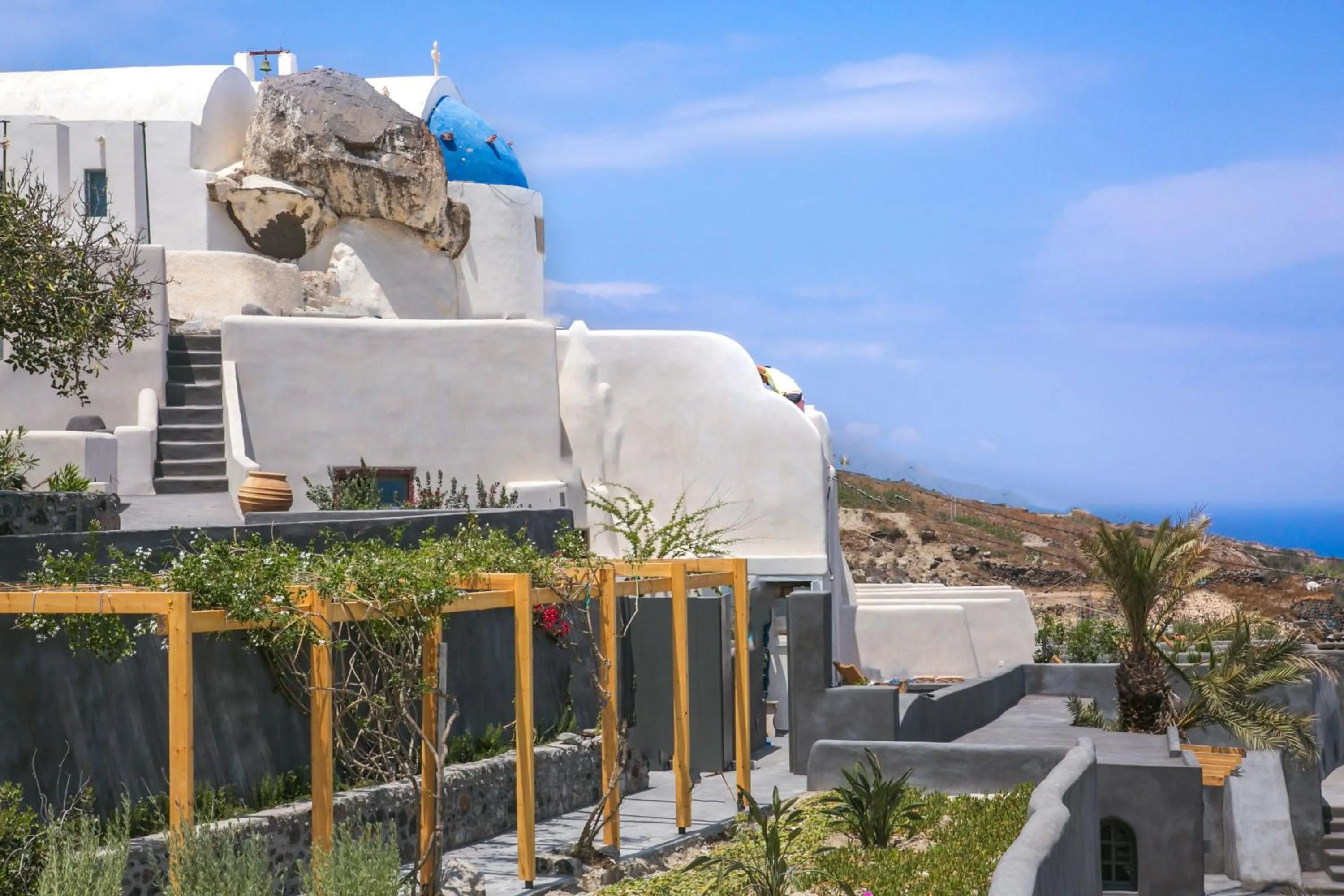 Facade/entrance in Santorini Villas